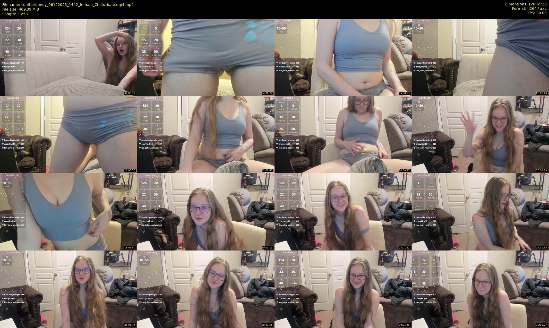 southerbunny — 34 minute Chaturbate female cam show recording, 720p, Dec 6, 2025