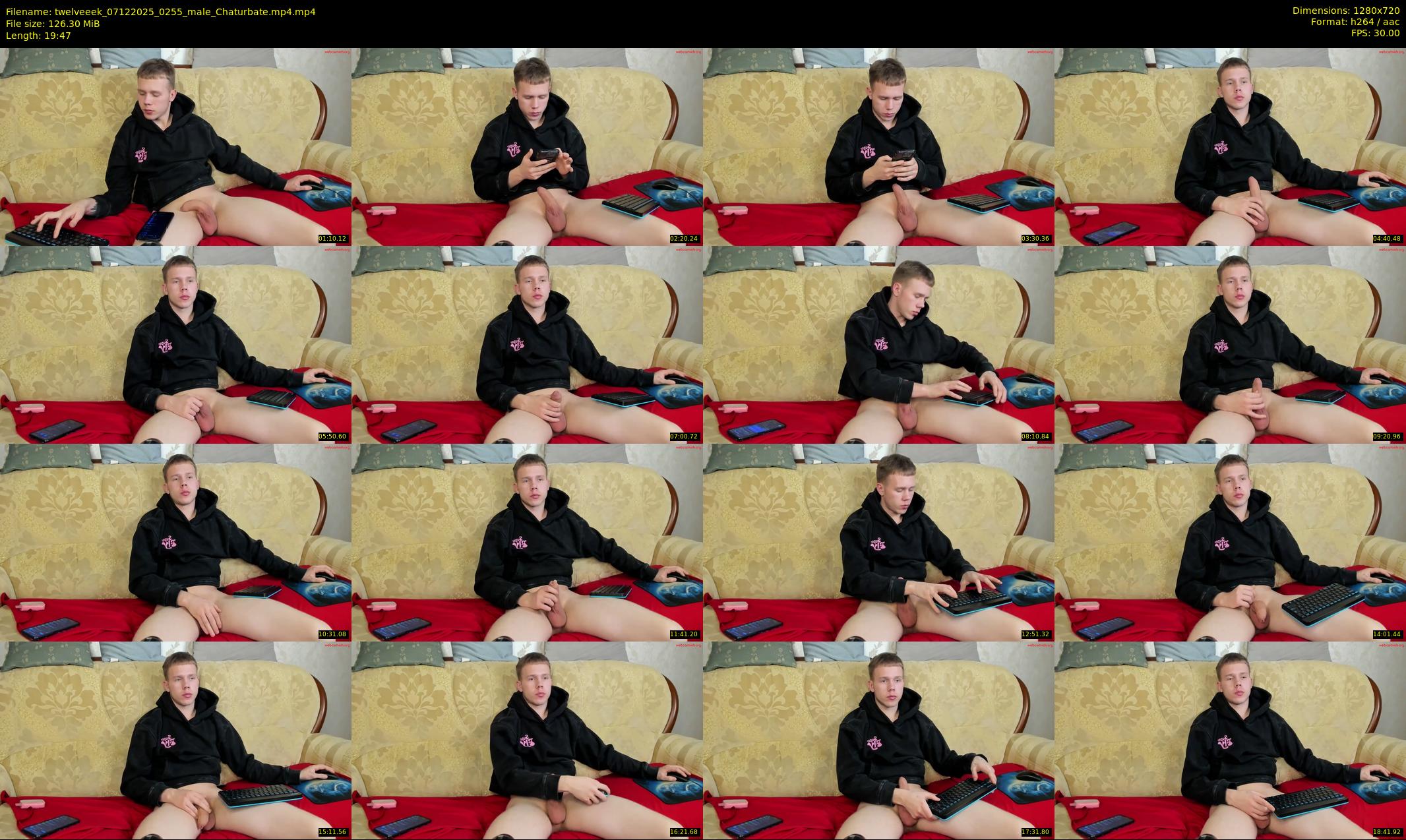 twelveeek — 20 minute Chaturbate male cam show recording, 720p, Dec 7, 2025