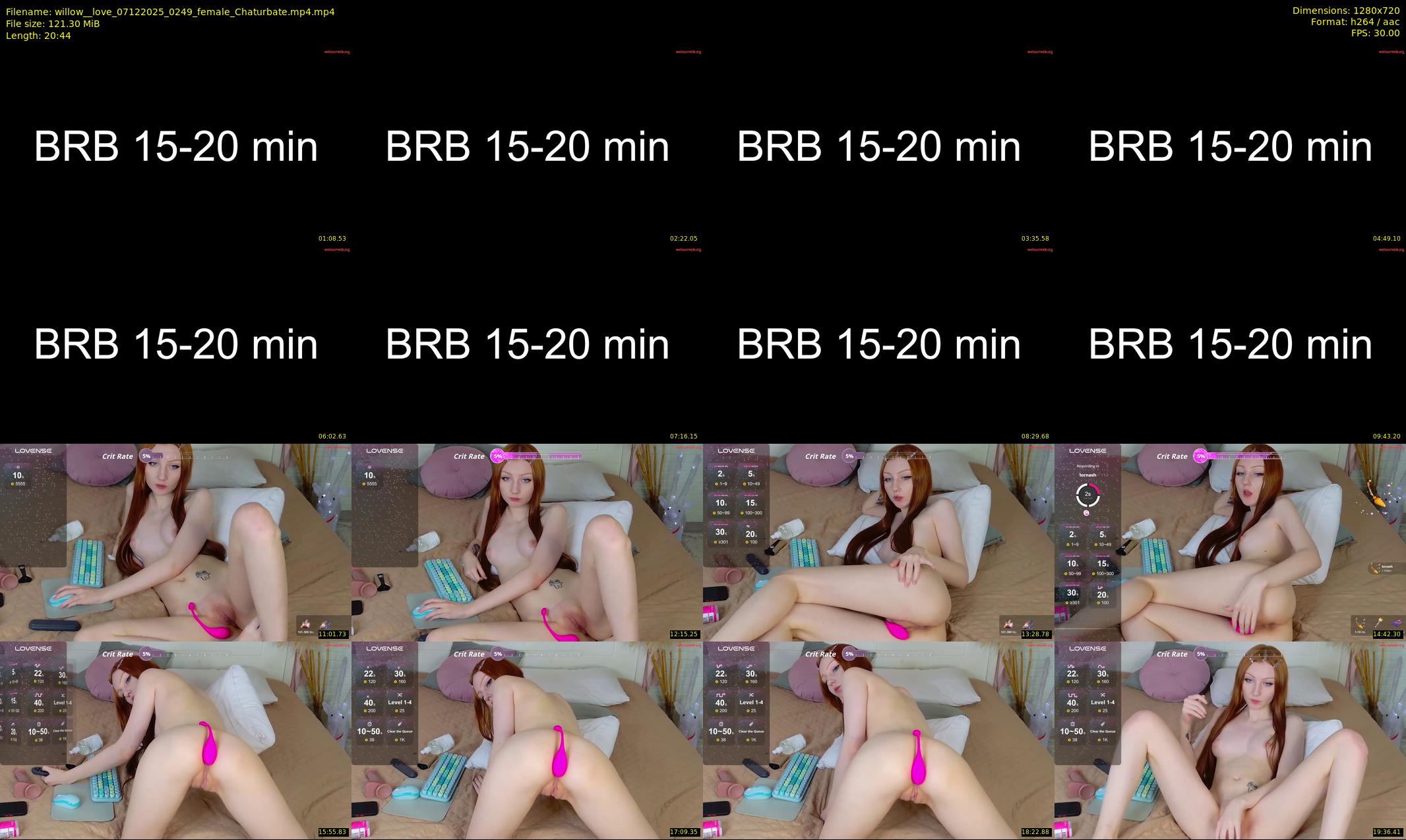 willow__love — 21 minute Chaturbate female cam show recording, 720p, Dec 7, 2025