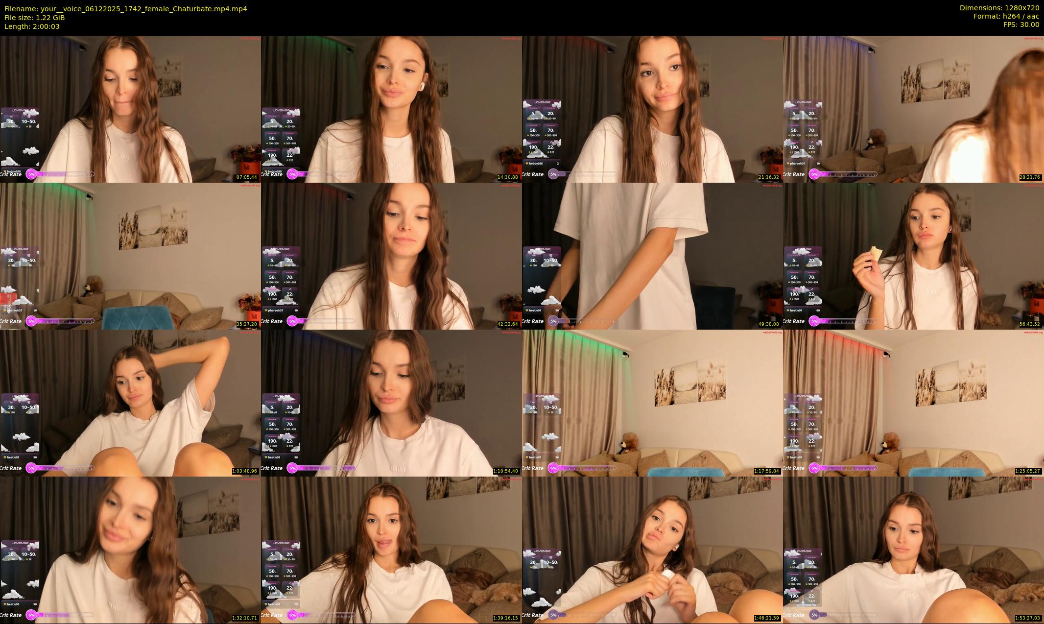 your__voice — 121 minute Chaturbate female cam show recording, 720p, Dec 6, 2025