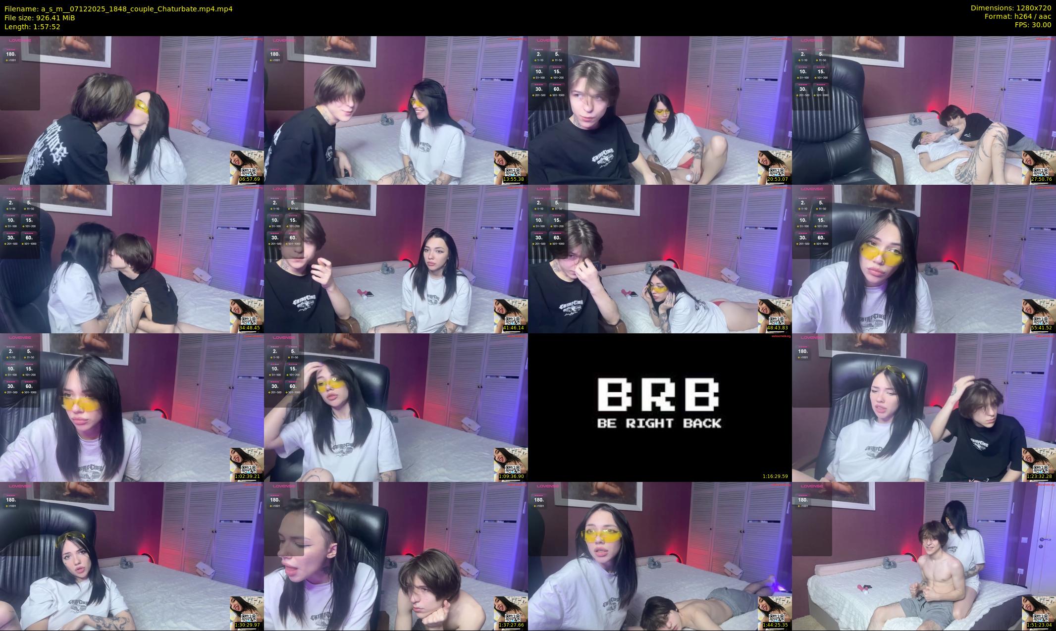 a_s_m_ — 118 minute Chaturbate couple cam show recording, 720p, Dec 7, 2025
