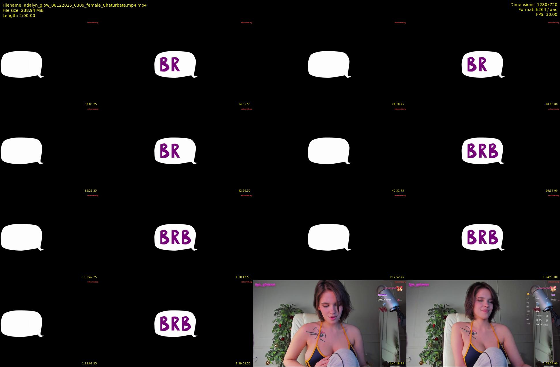 adalyn_glow — 120 minute Chaturbate female cam show recording, 720p, Dec 8, 2025