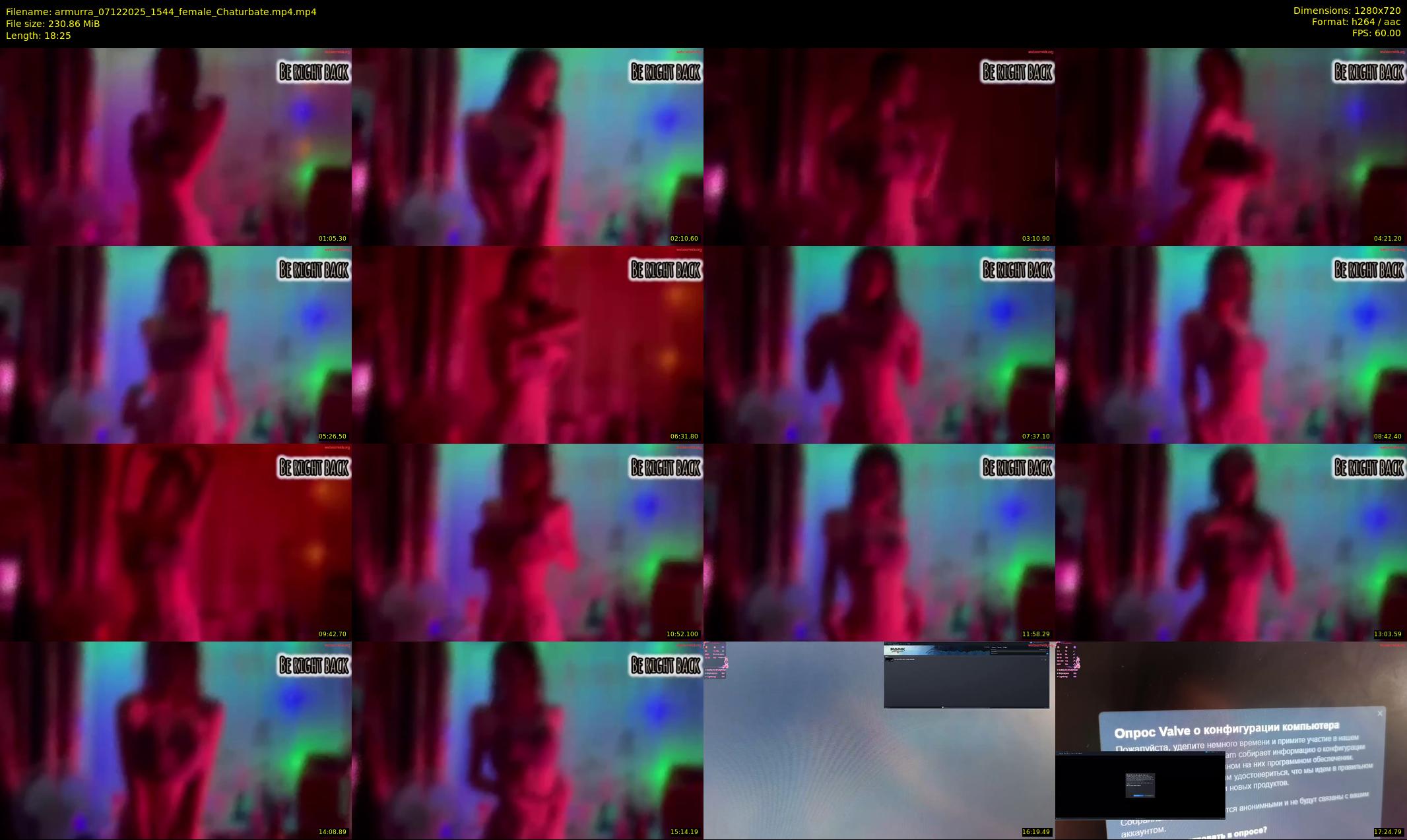 armurra — 19 minute Chaturbate female cam show recording, 720p, Dec 7, 2025
