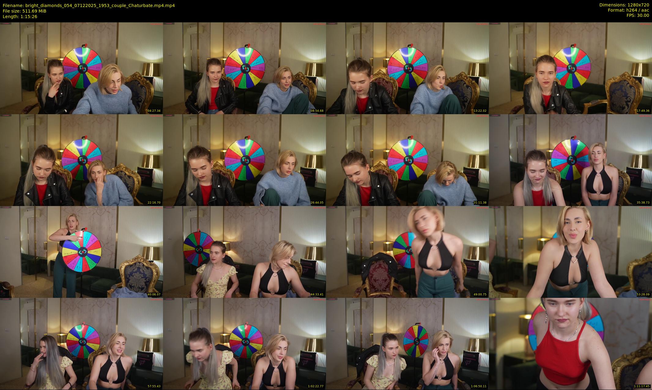 bright_diamonds_054 — 76 minute Chaturbate couple cam show recording, 720p, Dec 7, 2025