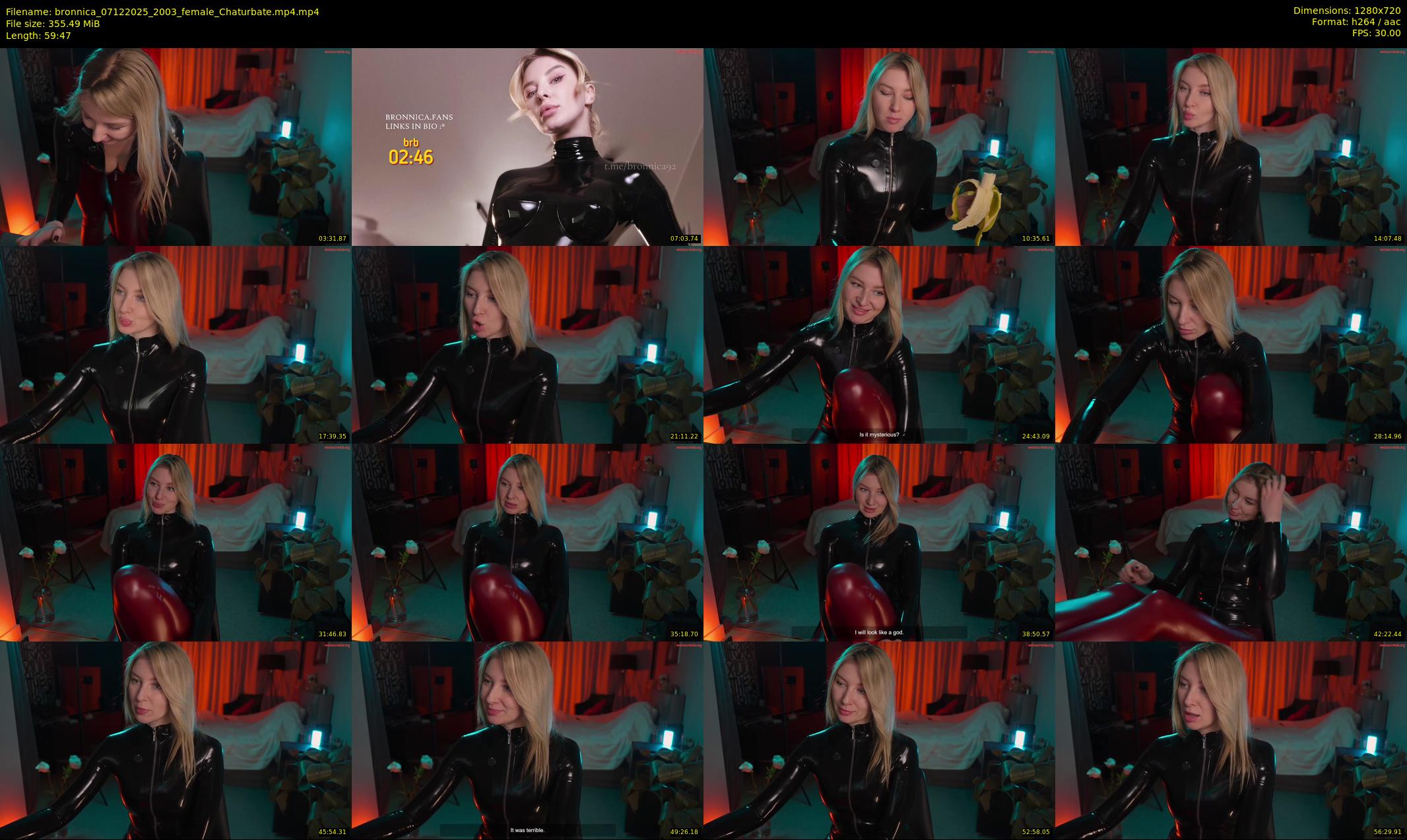 bronnica — 60 minute Chaturbate female cam show recording, 720p, Dec 7, 2025