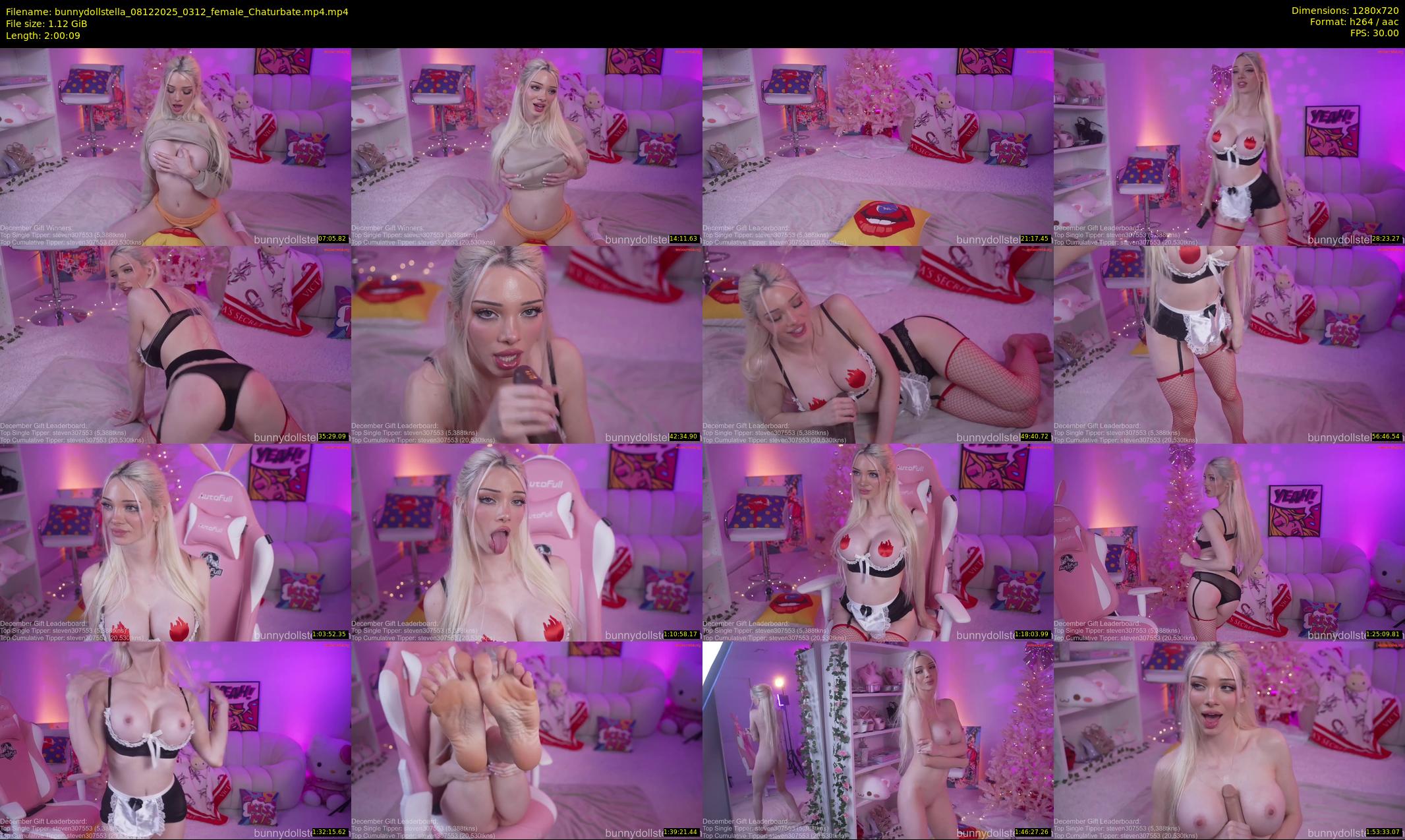 bunnydollstella — 121 minute Chaturbate female cam show recording, 720p, Dec 8, 2025