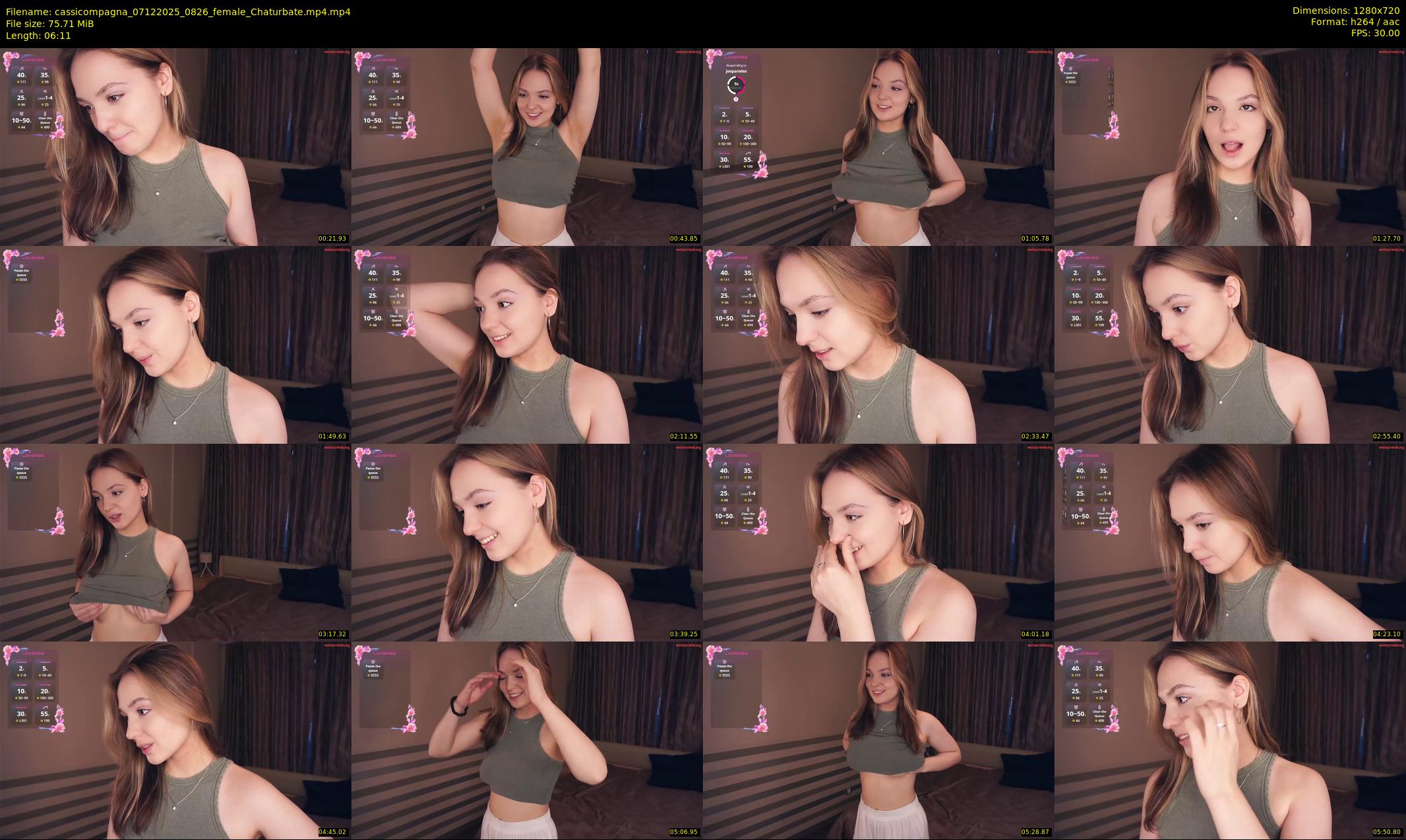 cassicompagna — 7 minute Chaturbate female cam show recording, 720p, Dec 7, 2025
