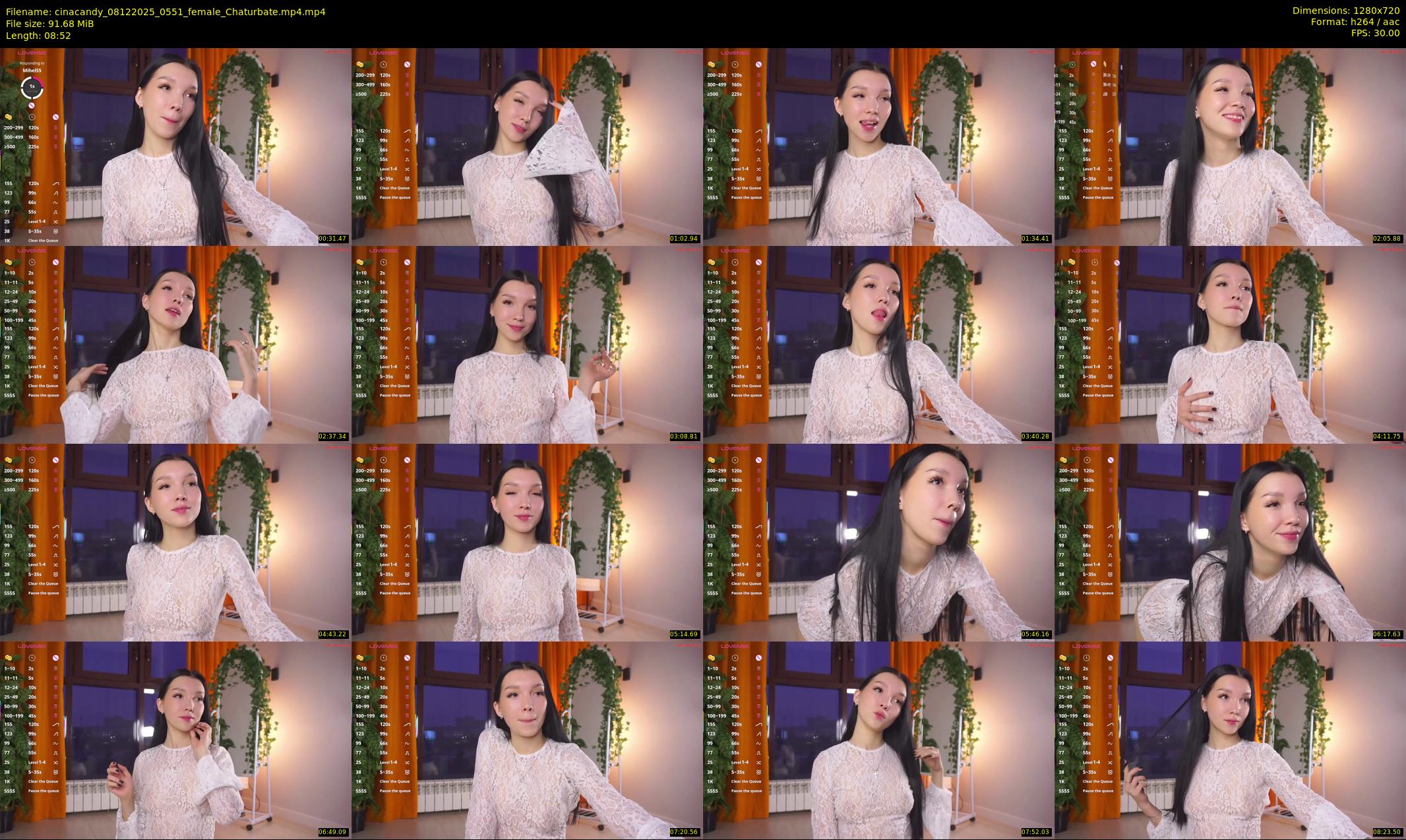 cinacandy — 9 minute Chaturbate female cam show recording, 720p, Dec 8, 2025