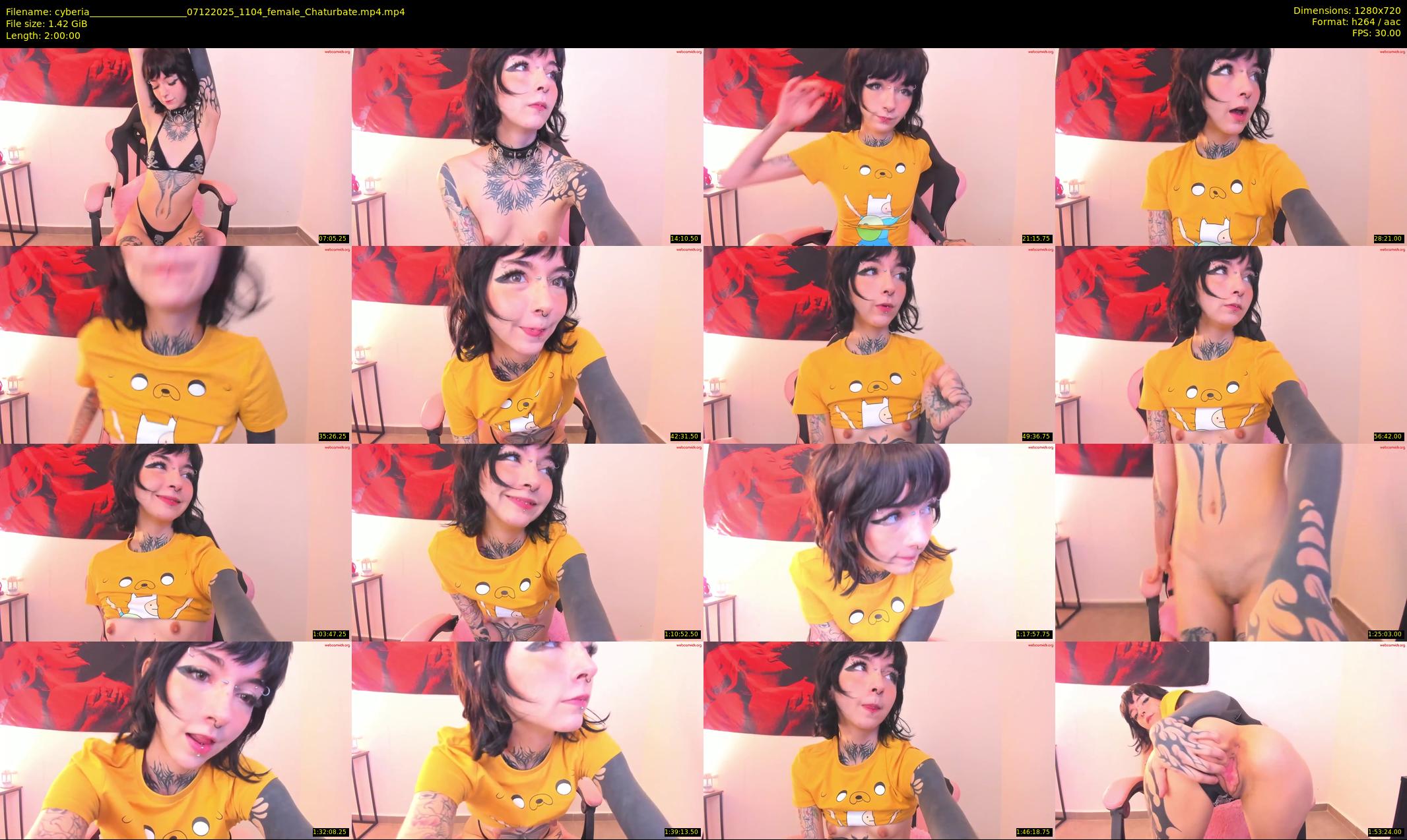 cyberia____________________ — 120 minute Chaturbate female cam show recording, 720p, Dec 7, 2025