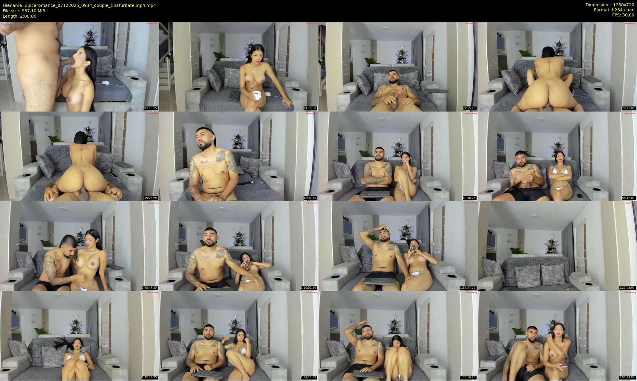 dulceromance — 120 minute Chaturbate couple cam show recording, 720p, Dec 7, 2025