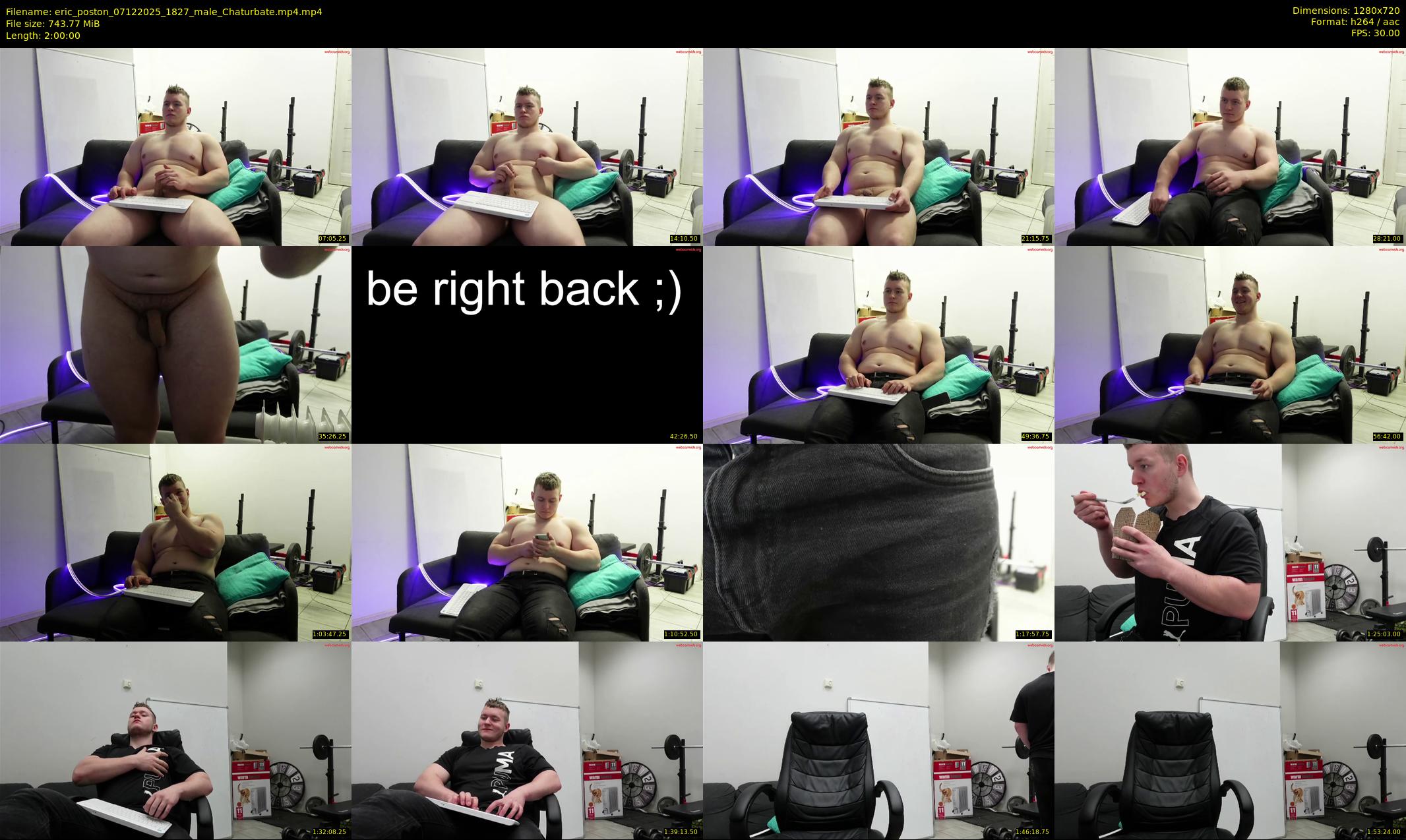 eric_poston — 120 minute Chaturbate male cam show recording, 720p, Dec 7, 2025