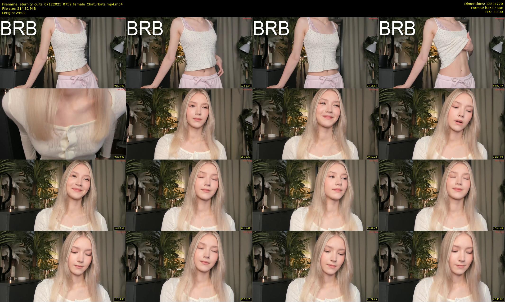 eternity_cuite — 25 minute Chaturbate female cam show recording, 720p, Dec 7, 2025