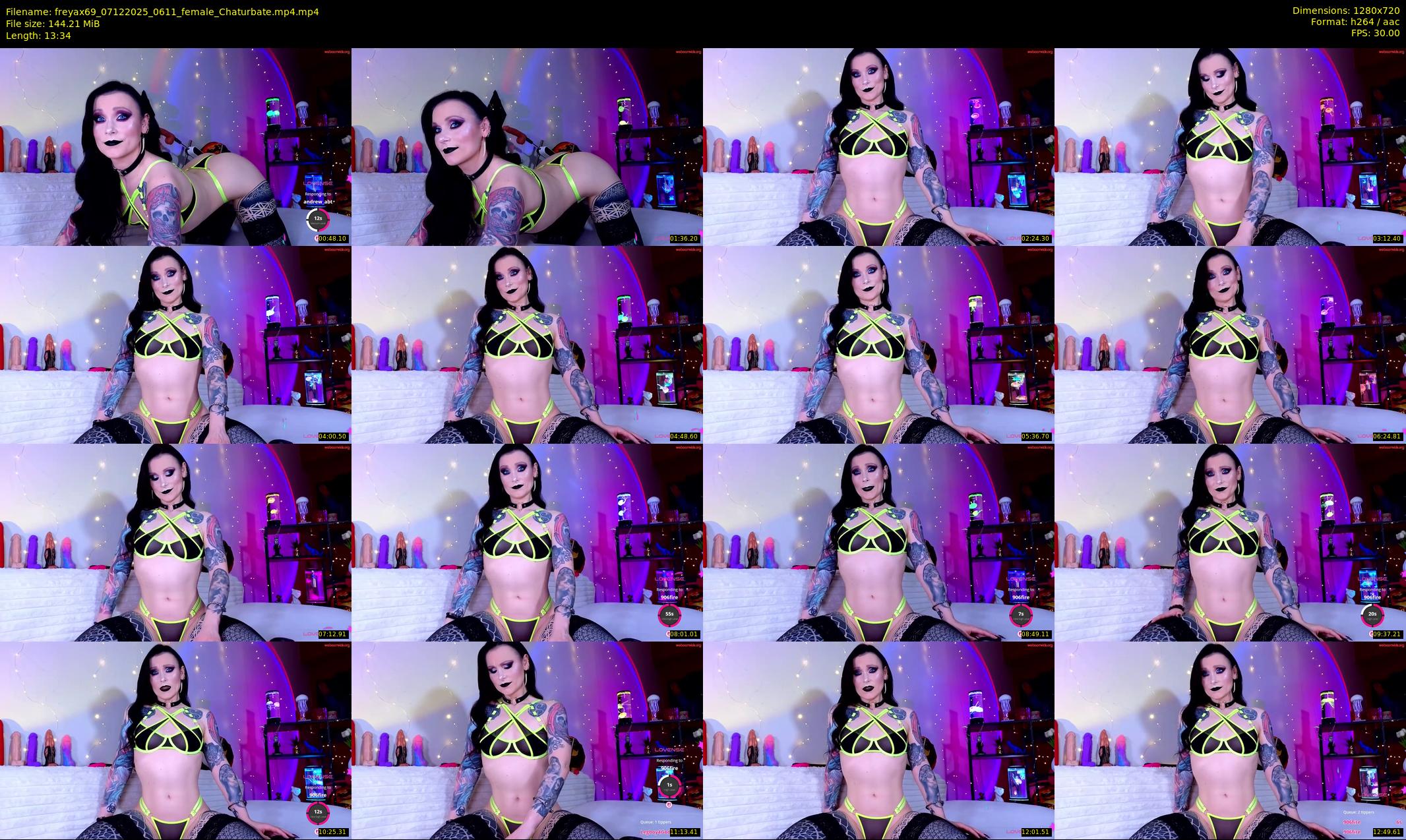 freyax69 — 14 minute Chaturbate female cam show recording, 720p, Dec 7, 2025