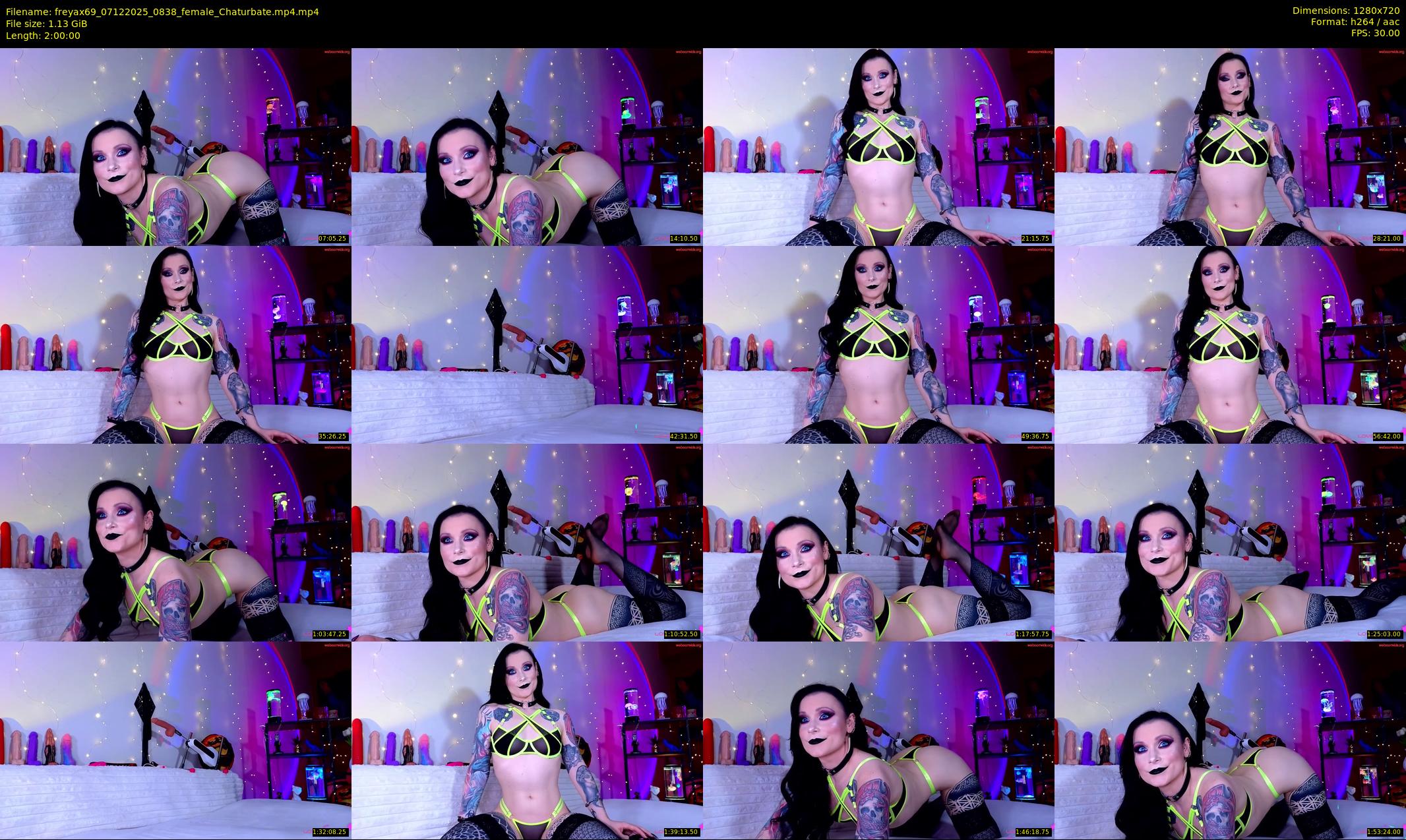 freyax69 — 120 minute Chaturbate female cam show recording, 720p, Dec 7, 2025