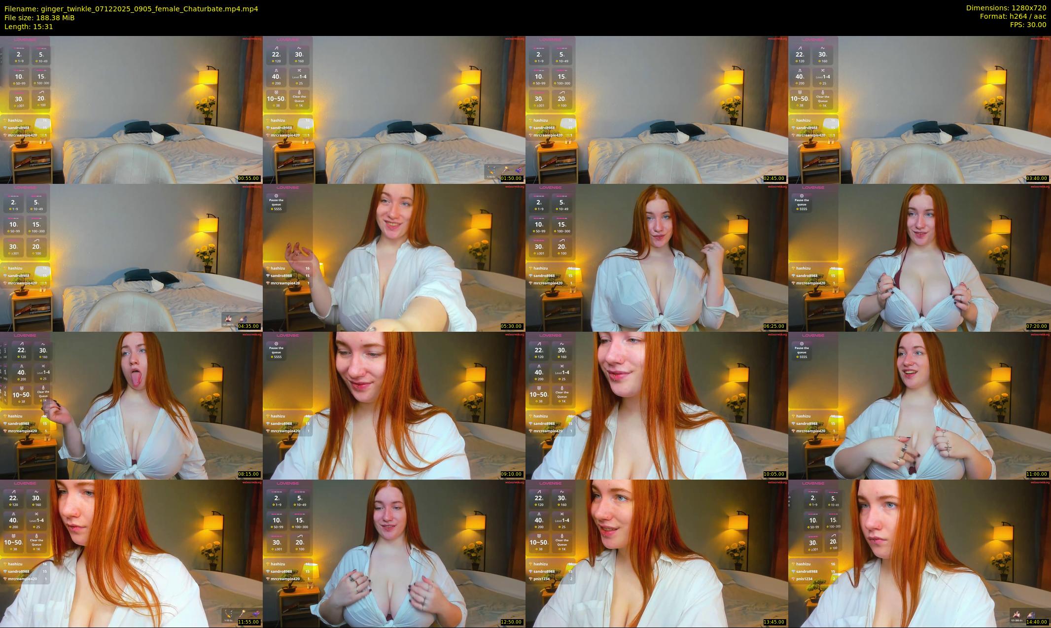 ginger_twinkle — 16 minute Chaturbate female cam show recording, 720p, Dec 7, 2025