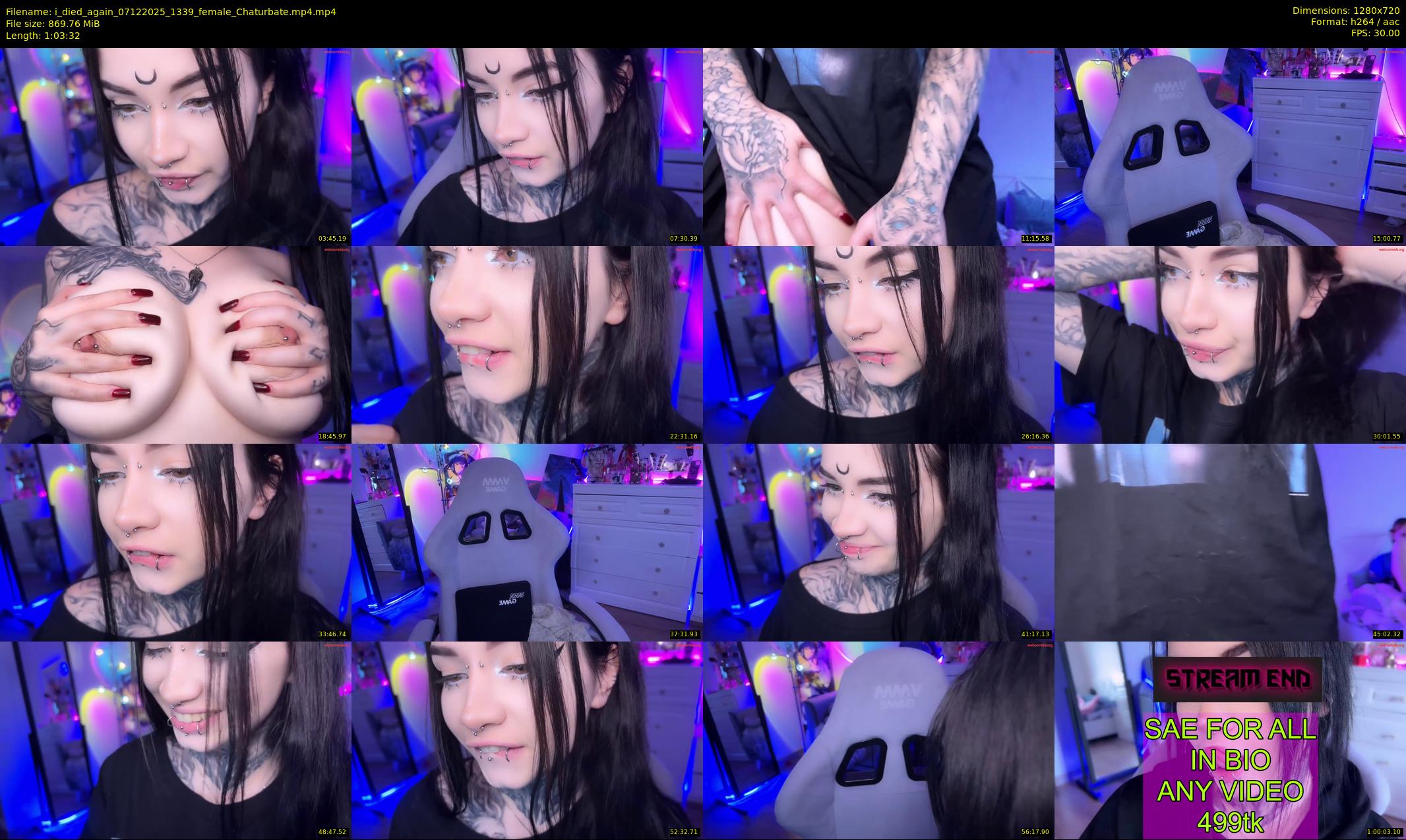 i_died_again — 64 minute Chaturbate female cam show recording, 720p, Dec 7, 2025