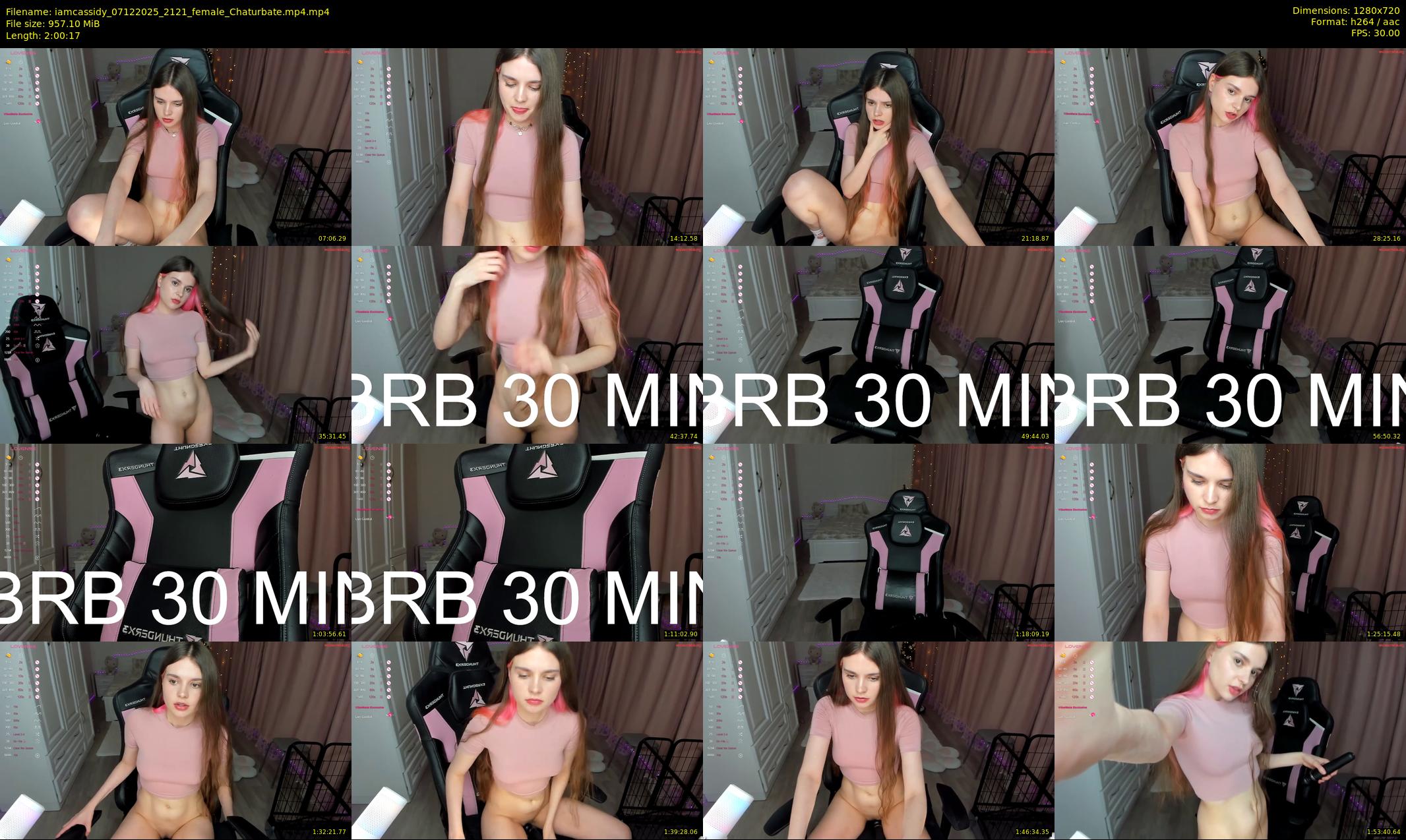 iamcassidy — 121 minute Chaturbate female cam show recording, 720p, Dec 7, 2025