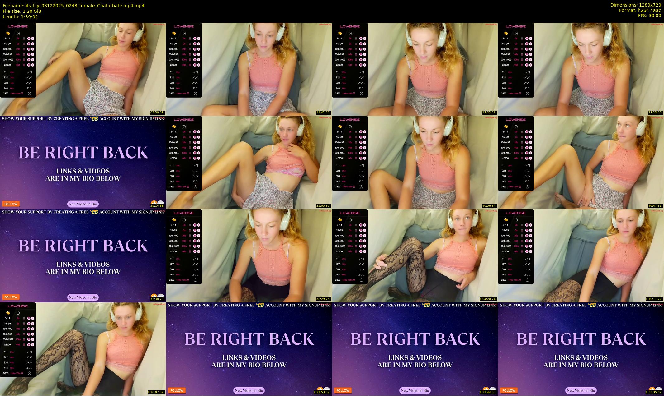 its_lily — 100 minute Chaturbate female cam show recording, 720p, Dec 8, 2025