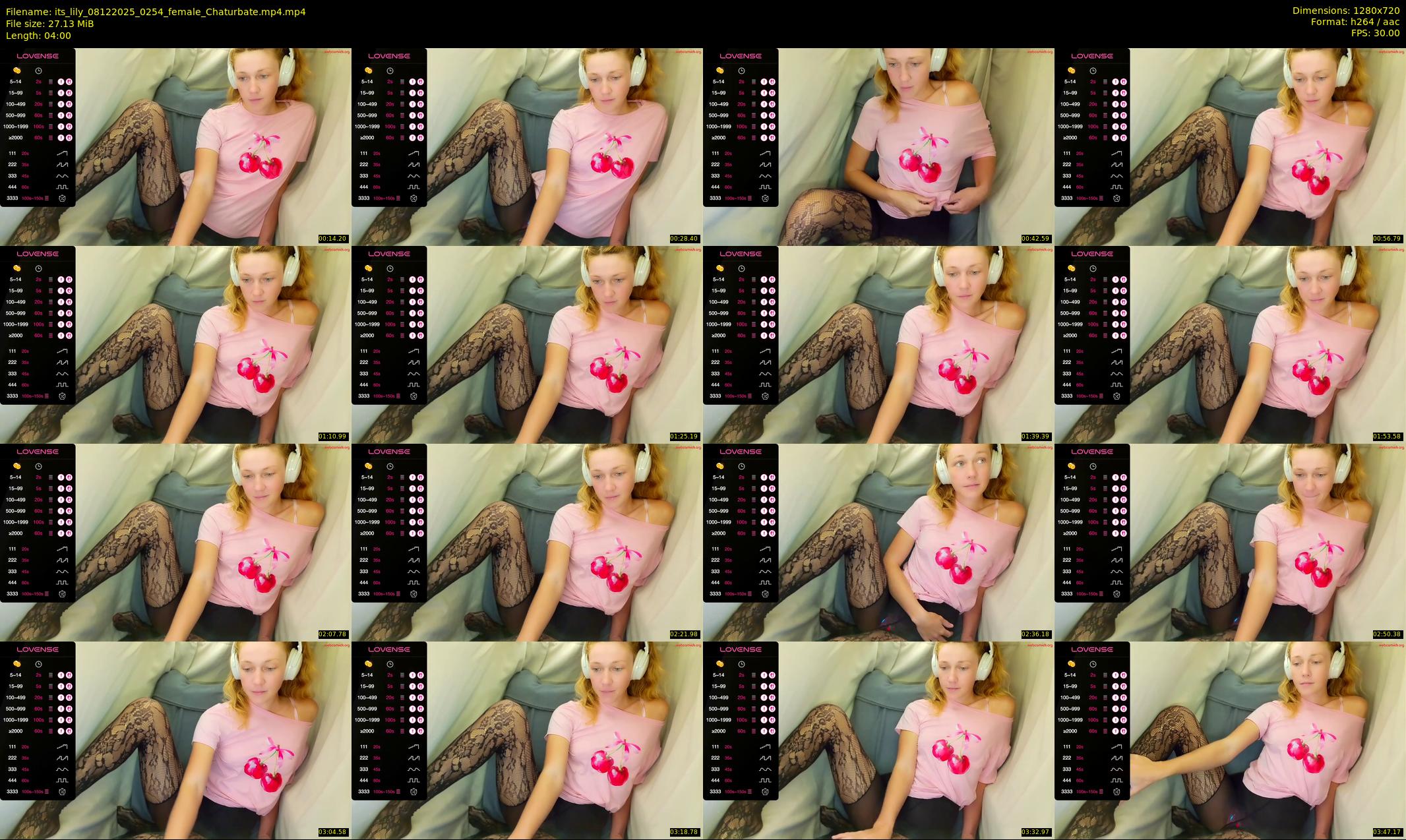 its_lily — 4 minute Chaturbate female cam show recording, 720p, Dec 8, 2025