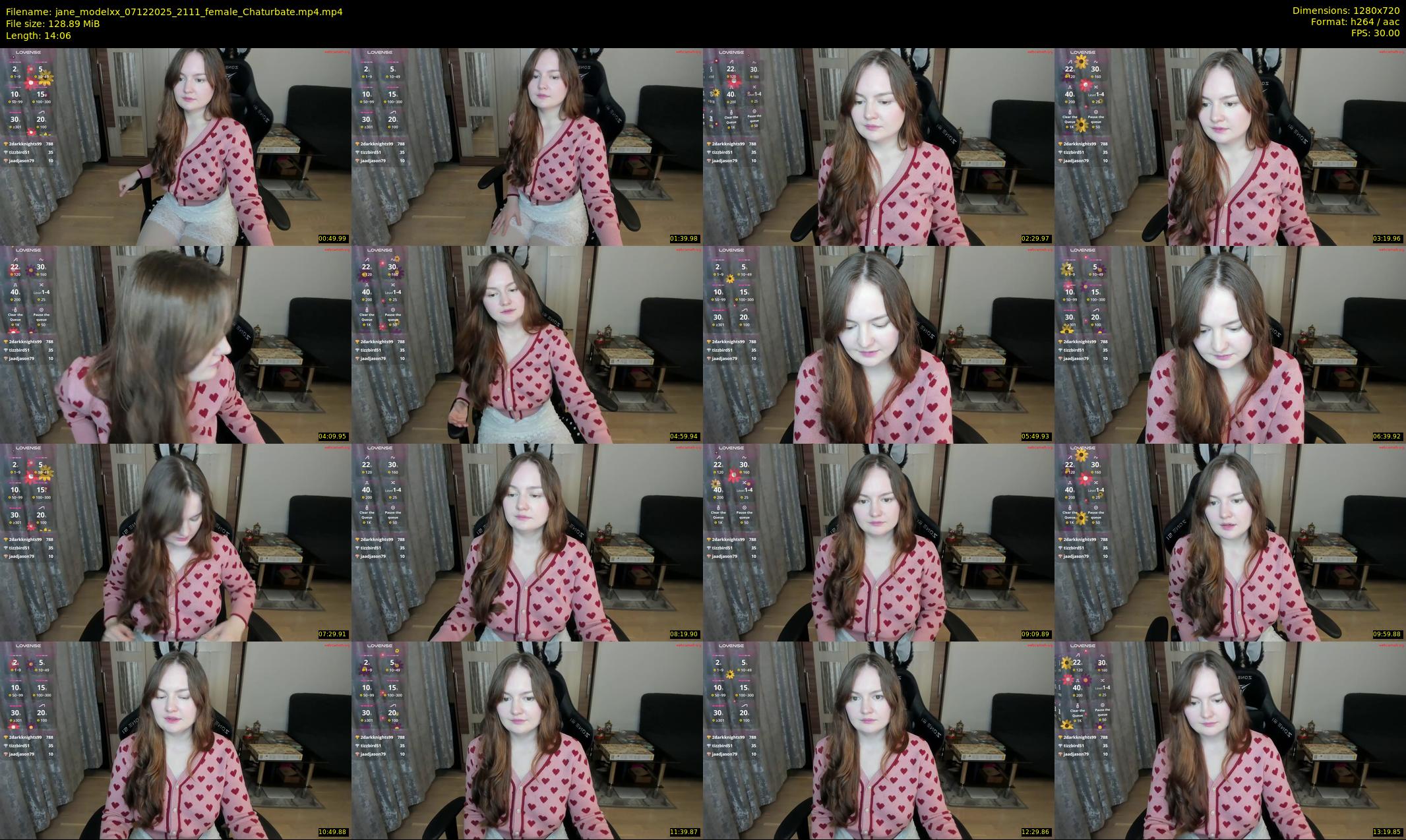jane_modelxx — 15 minute Chaturbate female cam show recording, 720p, Dec 7, 2025
