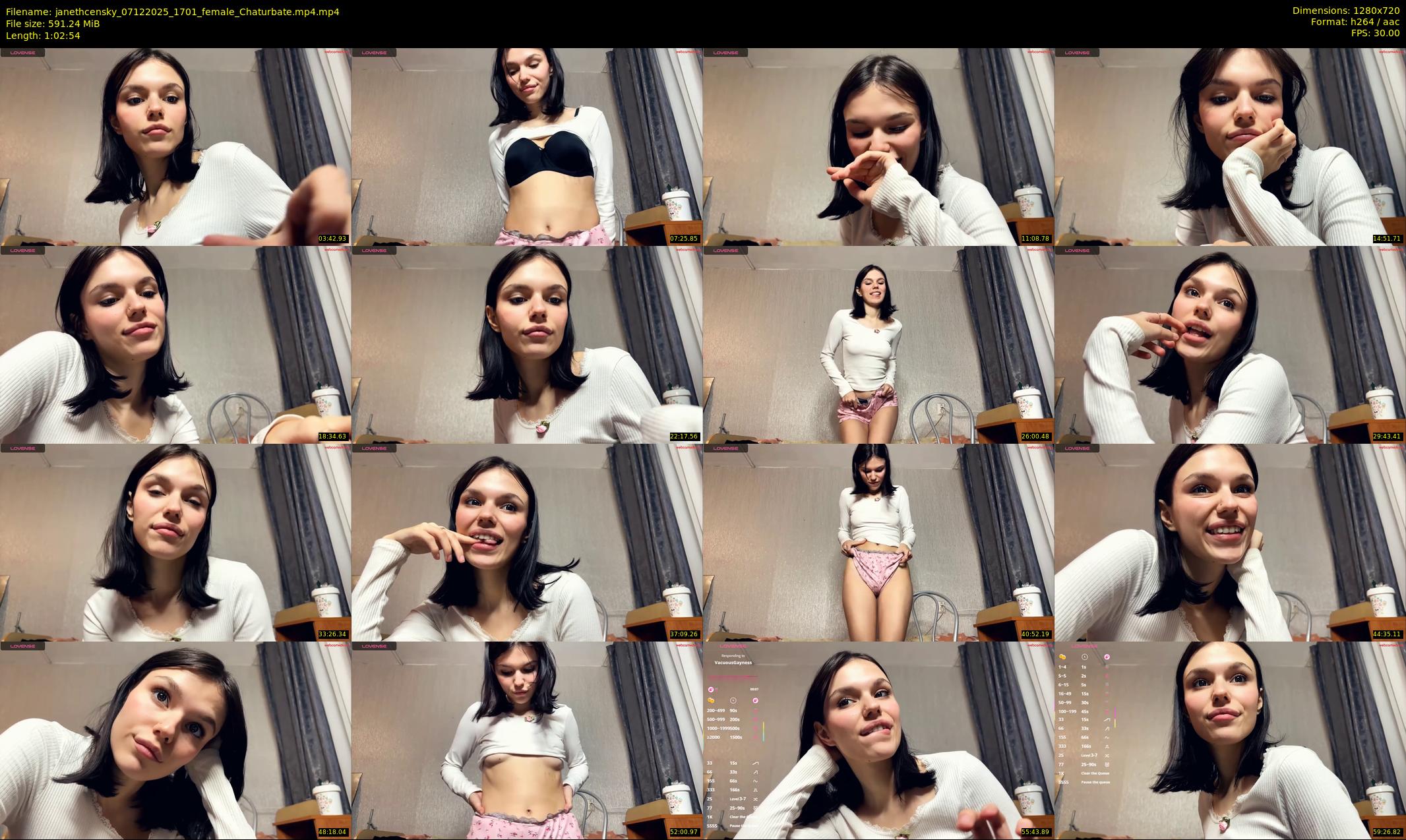 janethcensky — 63 minute Chaturbate female cam show recording, 720p, Dec 7, 2025