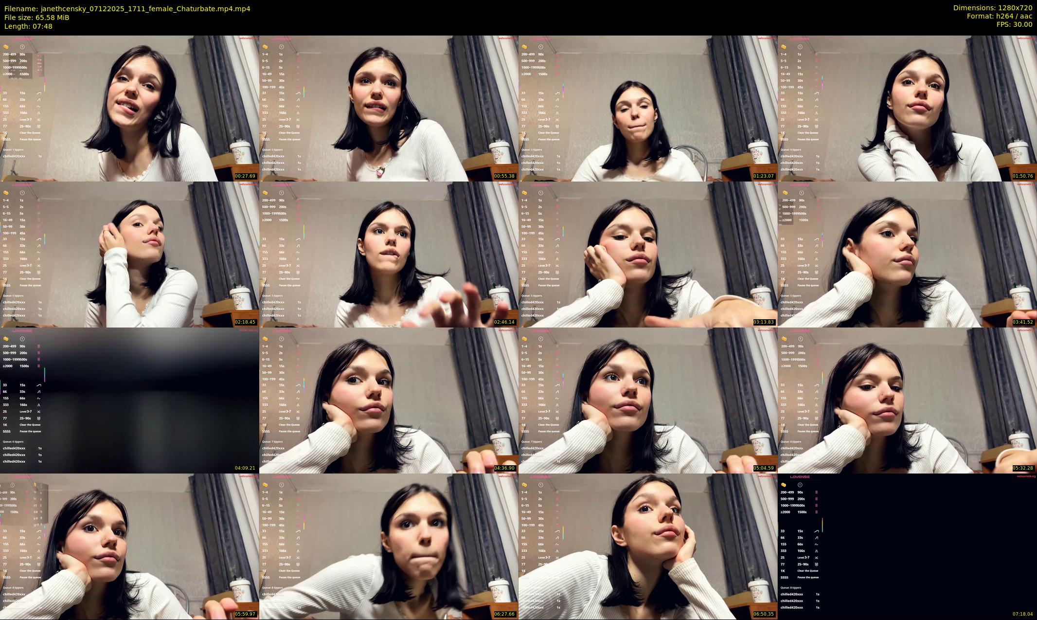 janethcensky — 8 minute Chaturbate female cam show recording, 720p, Dec 7, 2025