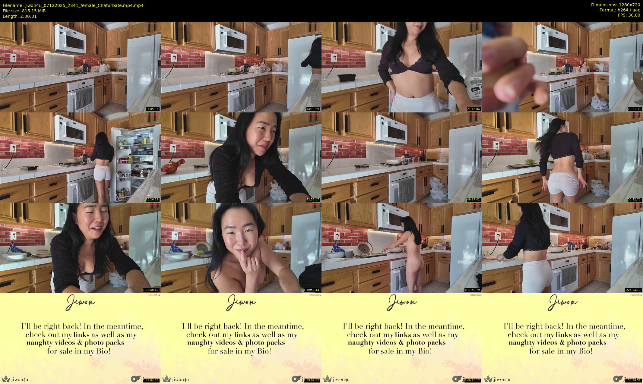 jiwon4u — 121 minute Chaturbate female cam show recording, 720p, Dec 7, 2025