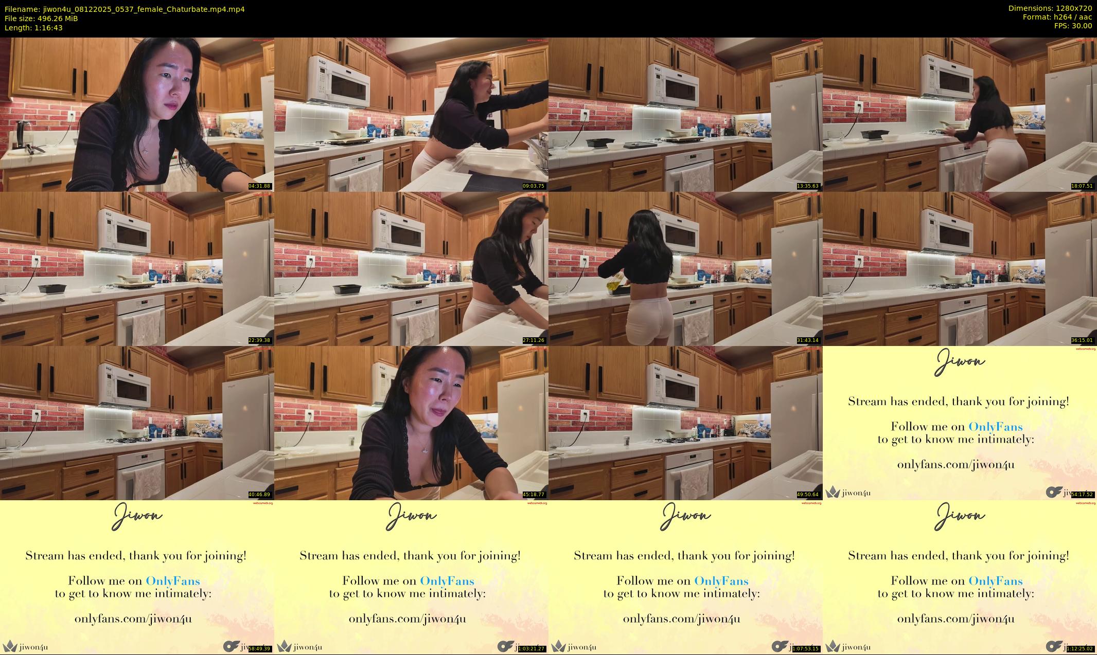 jiwon4u — 77 minute Chaturbate female cam show recording, 720p, Dec 8, 2025