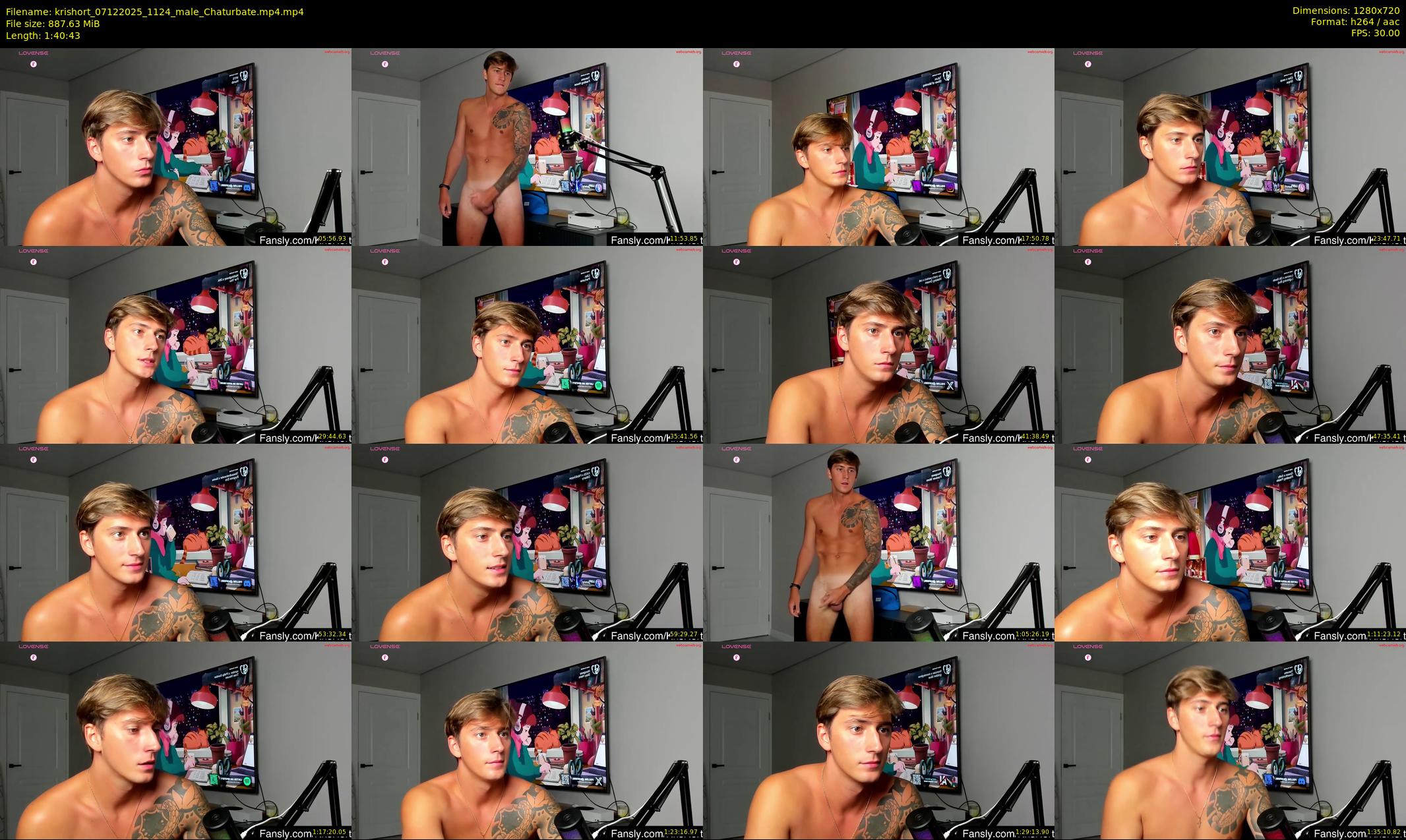 krishort — 101 minute Chaturbate male cam show recording, 720p, Dec 7, 2025