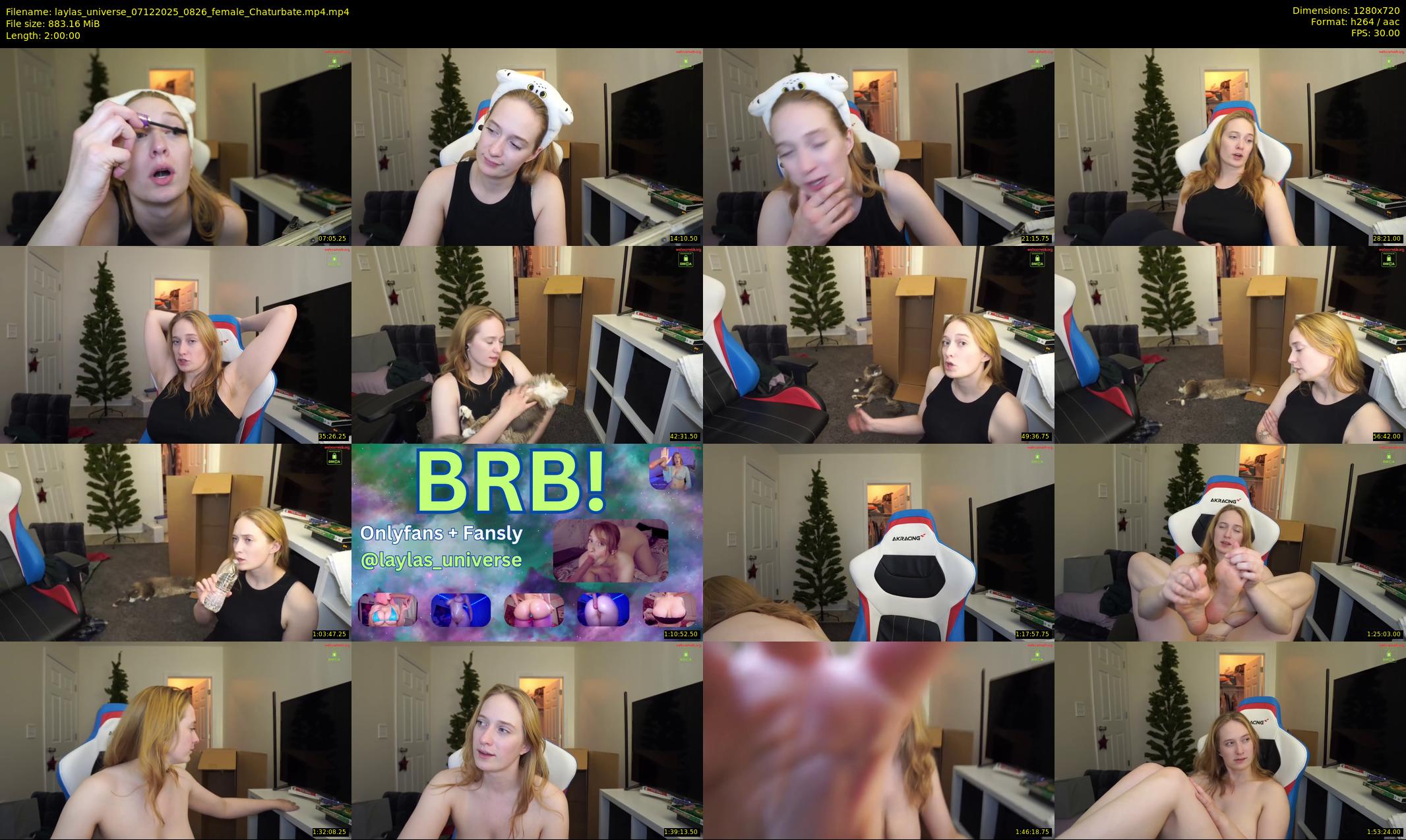 laylas_universe — 120 minute Chaturbate female cam show recording, 720p, Dec 7, 2025