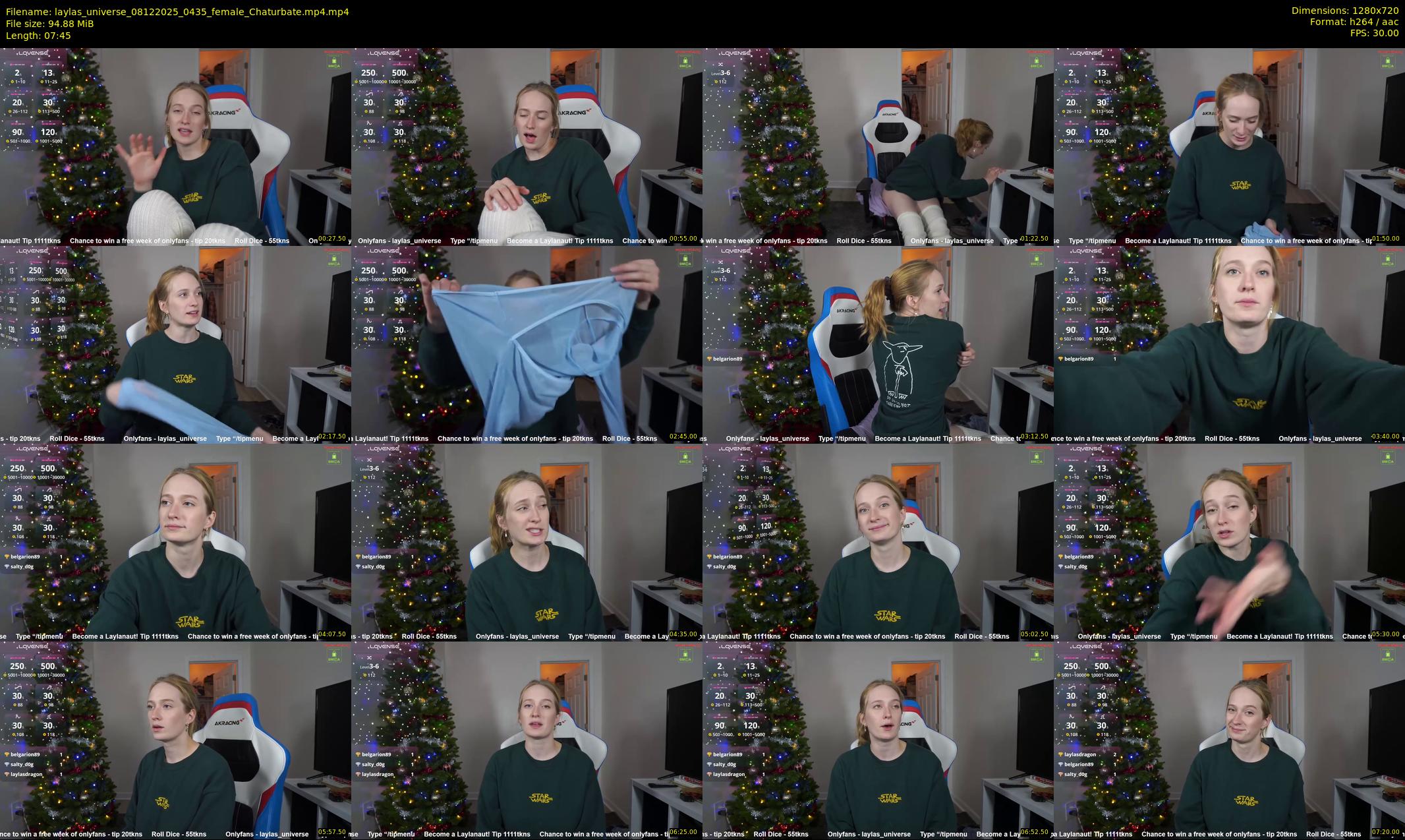 laylas_universe — 8 minute Chaturbate female cam show recording, 720p, Dec 8, 2025
