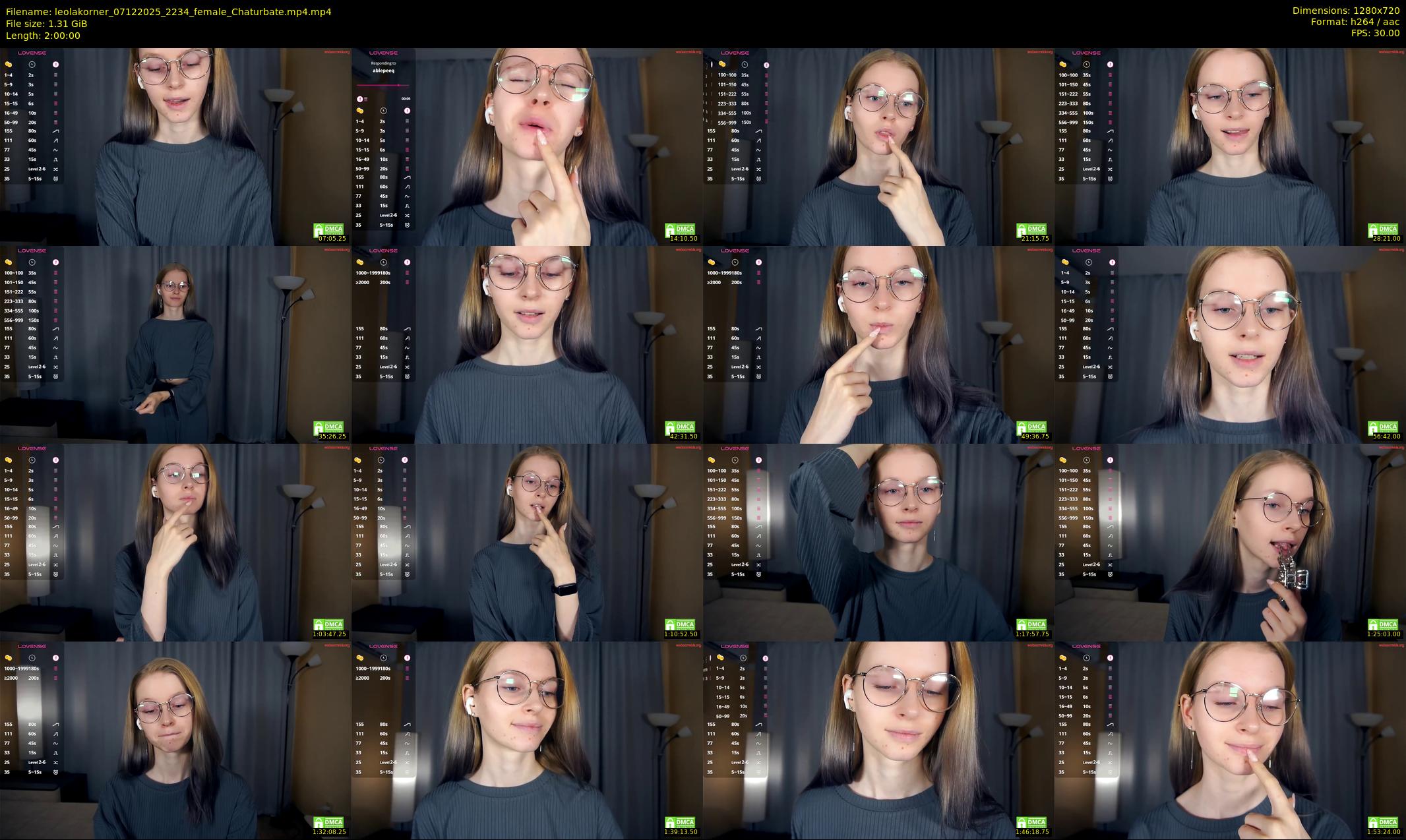leolakorner — 120 minute Chaturbate female cam show recording, 720p, Dec 7, 2025