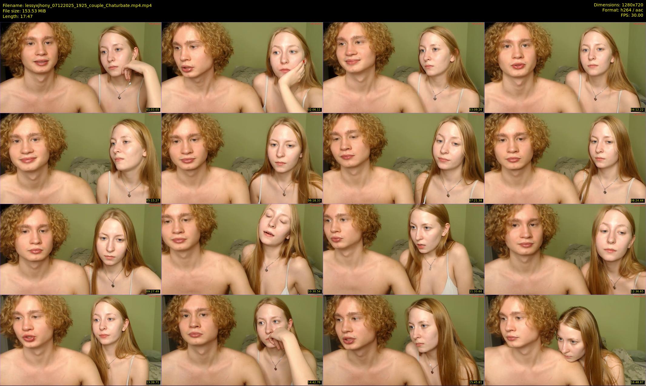 lessyxjhony — 18 minute Chaturbate couple cam show recording, 720p, Dec 7, 2025