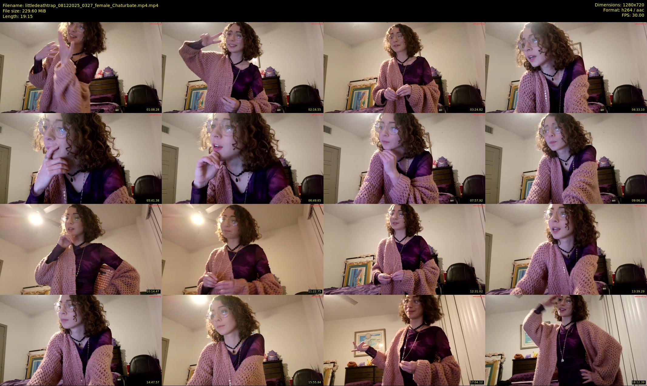 littledeathtrap — 20 minute Chaturbate female cam show recording, 720p, Dec 8, 2025
