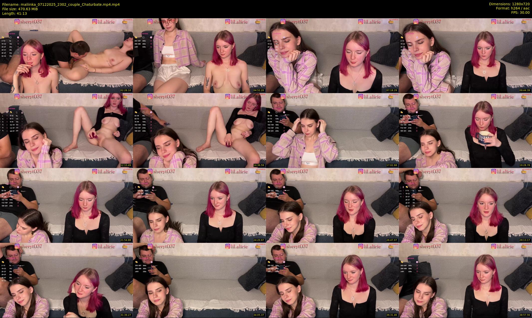 maliinka — 42 minute Chaturbate couple cam show recording, 720p, Dec 7, 2025