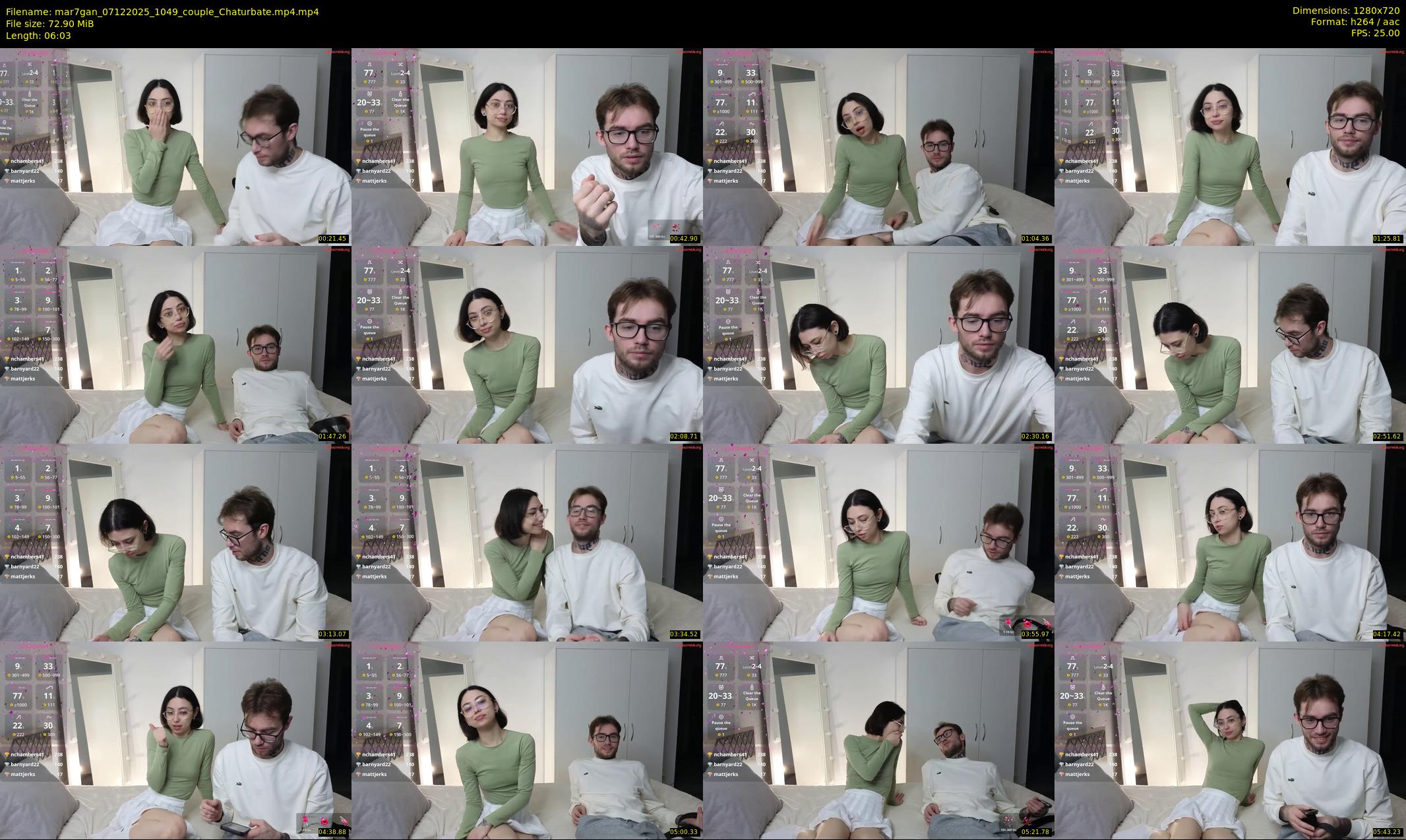 mar7gan — 7 minute Chaturbate couple cam show recording, 720p, Dec 7, 2025