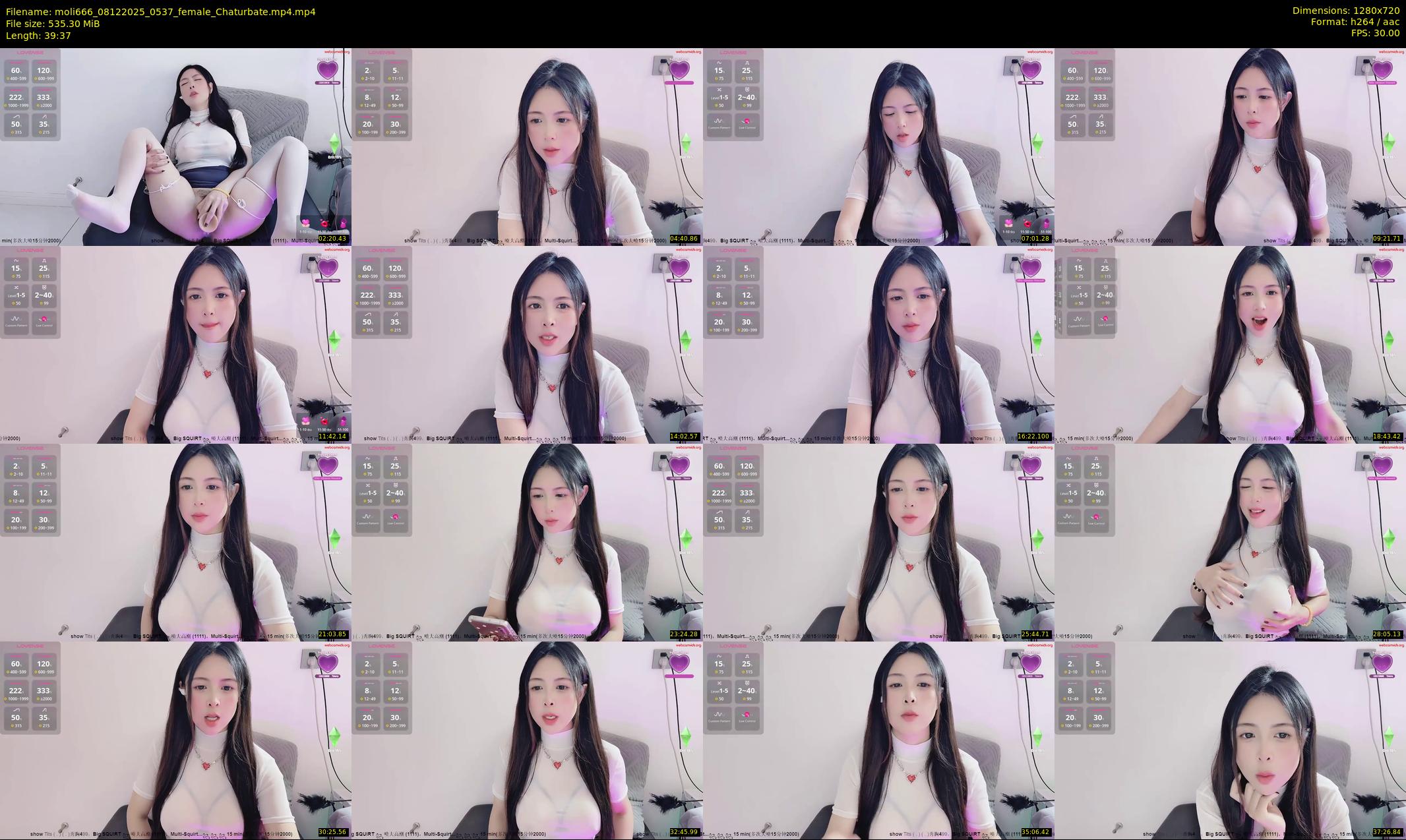 moli666 — 40 minute Chaturbate female cam show recording, 720p, Dec 8, 2025