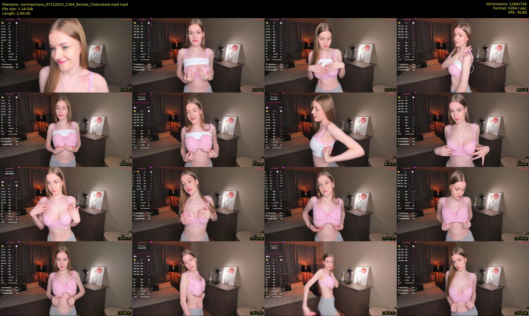normaemans — 120 minute Chaturbate female cam show recording, 720p, Dec 7, 2025