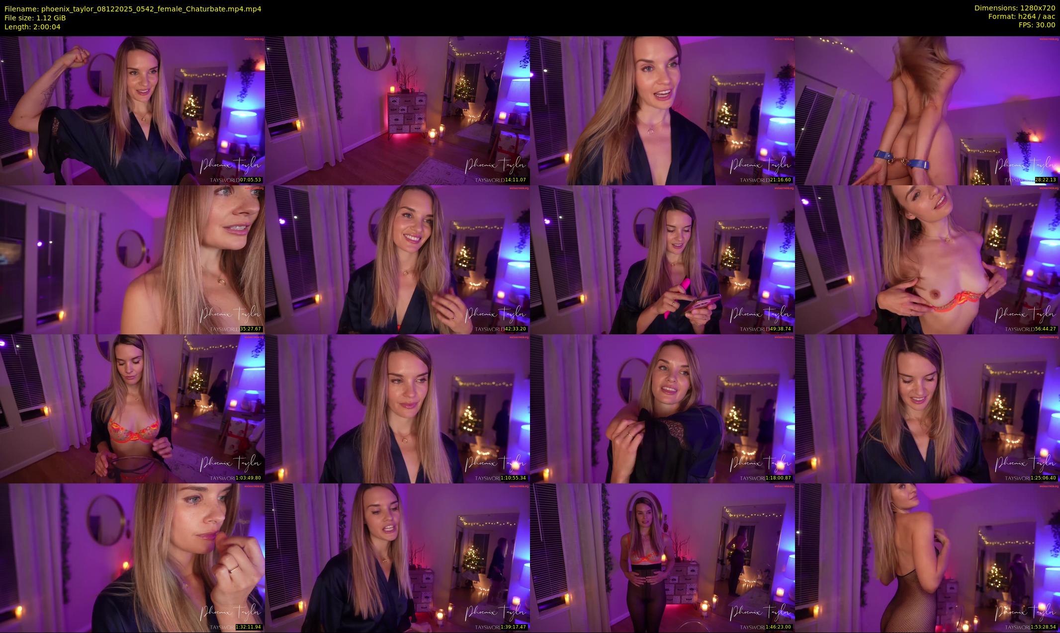 phoenix_taylor — 121 minute Chaturbate female cam show recording, 720p, Dec 8, 2025
