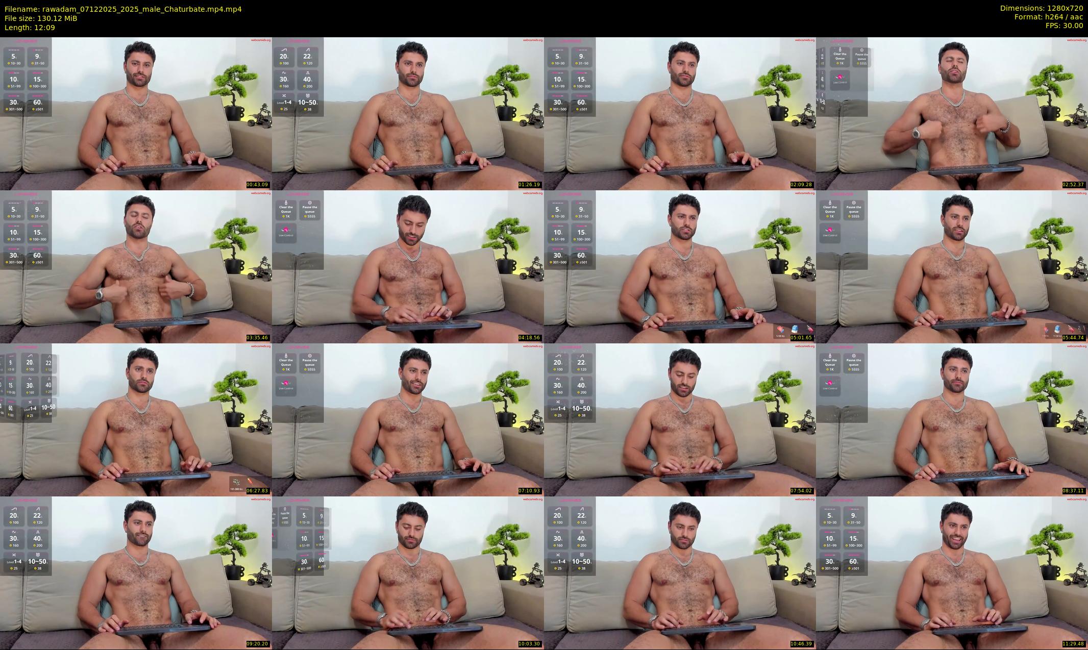 rawadam — 13 minute Chaturbate male cam show recording, 720p, Dec 7, 2025