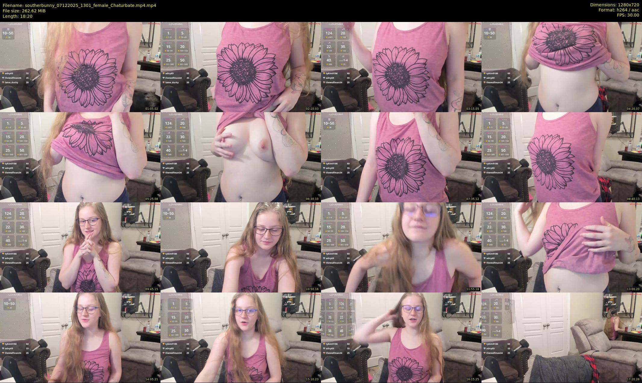 southerbunny — 19 minute Chaturbate female cam show recording, 720p, Dec 7, 2025