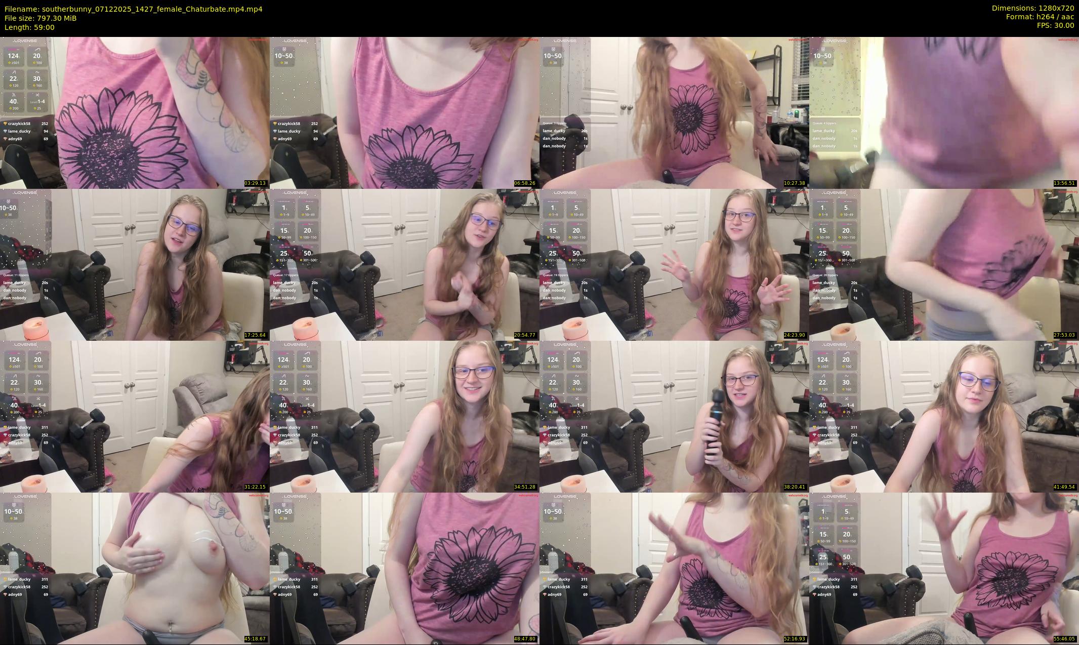 southerbunny — 59 minute Chaturbate female cam show recording, 720p, Dec 7, 2025
