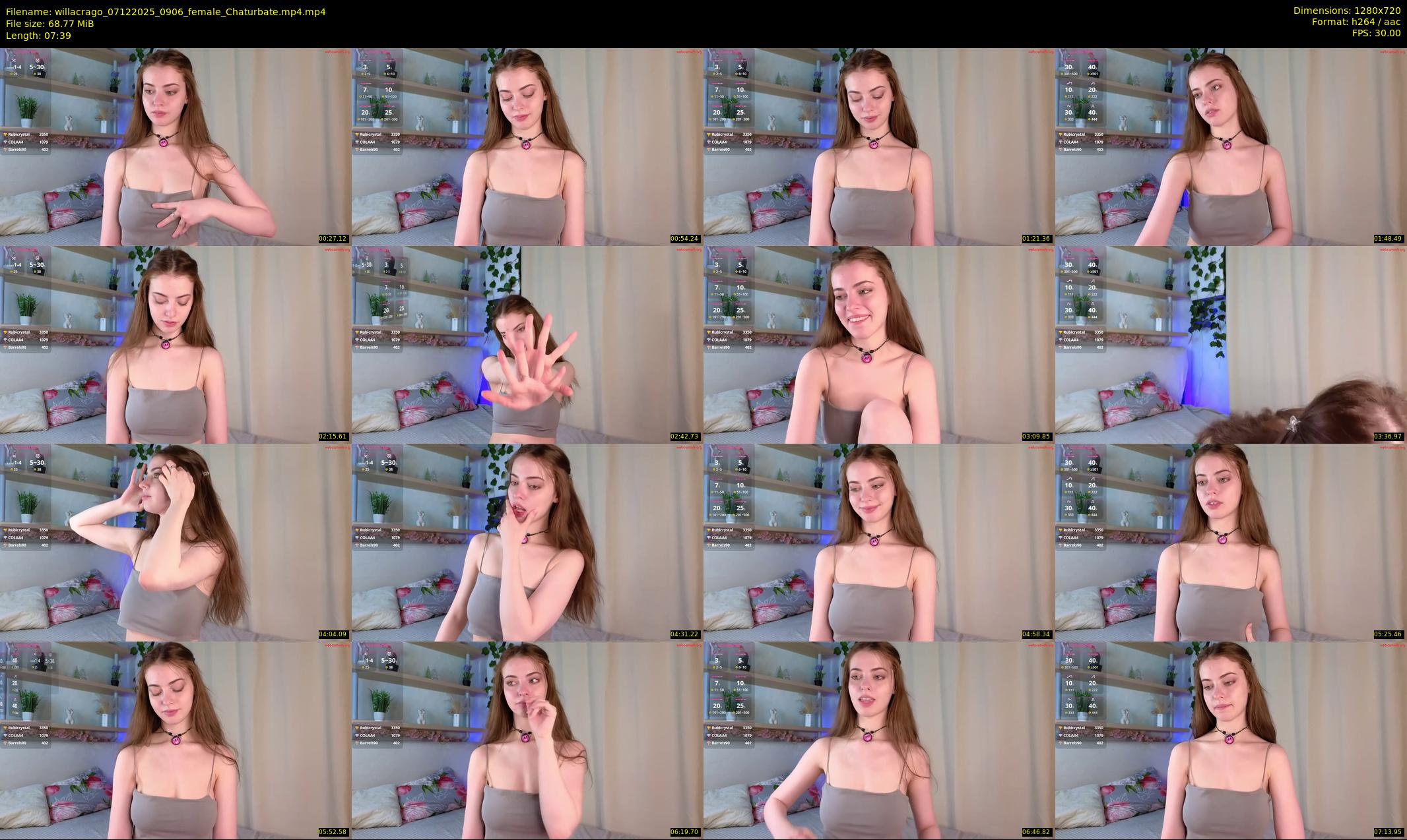willacrago — 8 minute Chaturbate female cam show recording, 720p, Dec 7, 2025