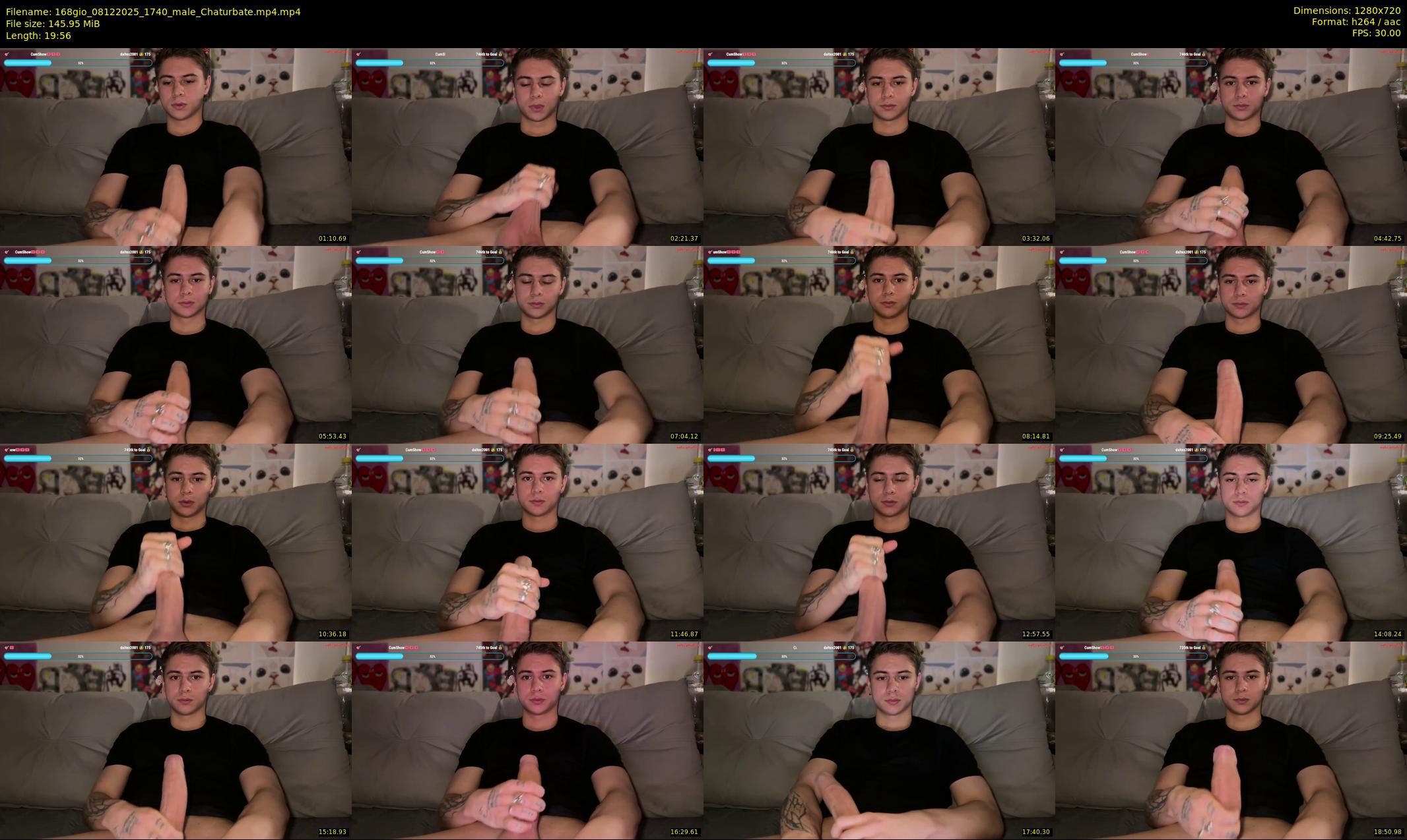 168gio — 20 minute Chaturbate male cam show recording, 720p, Dec 8, 2025