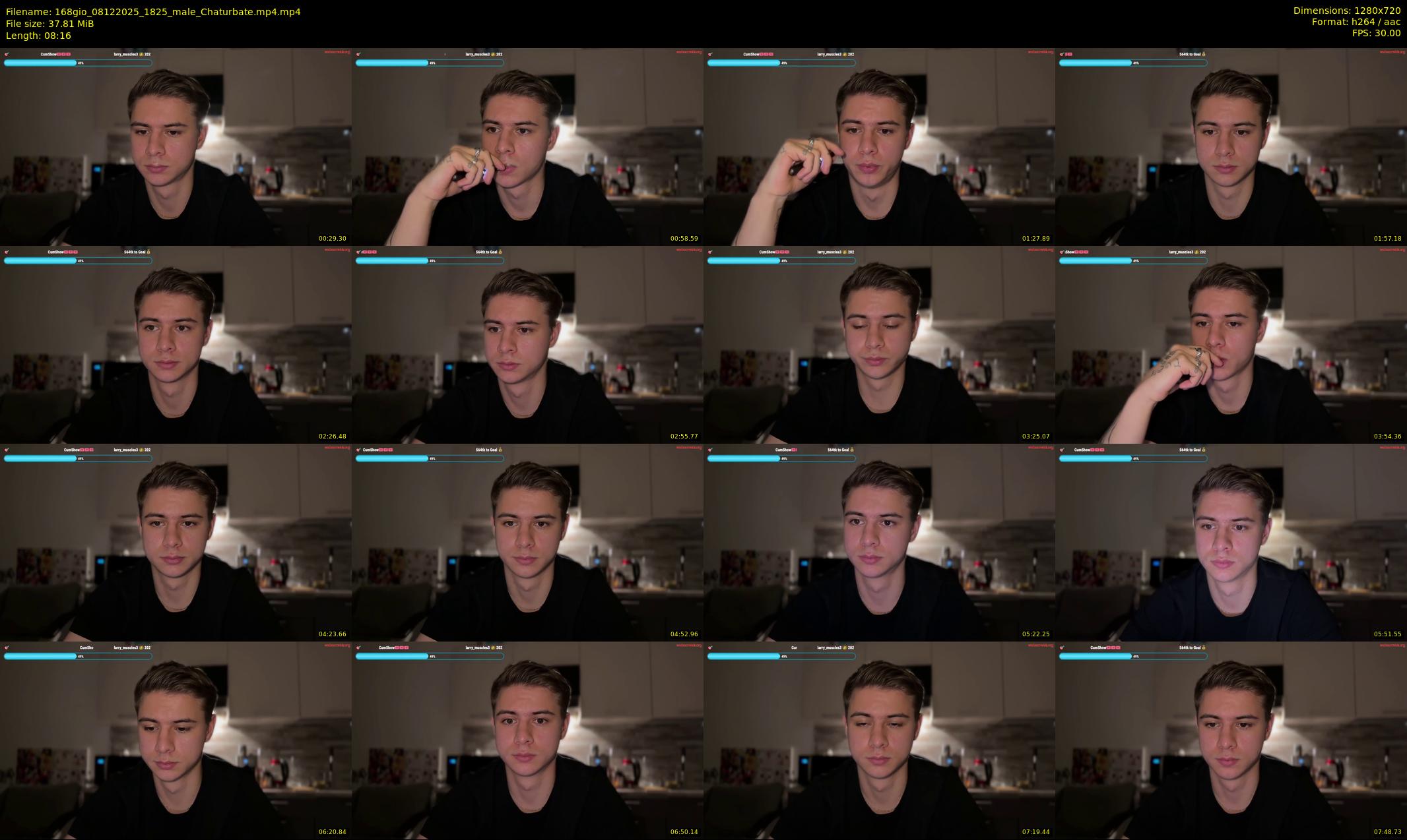 168gio — 9 minute Chaturbate male cam show recording, 720p, Dec 8, 2025