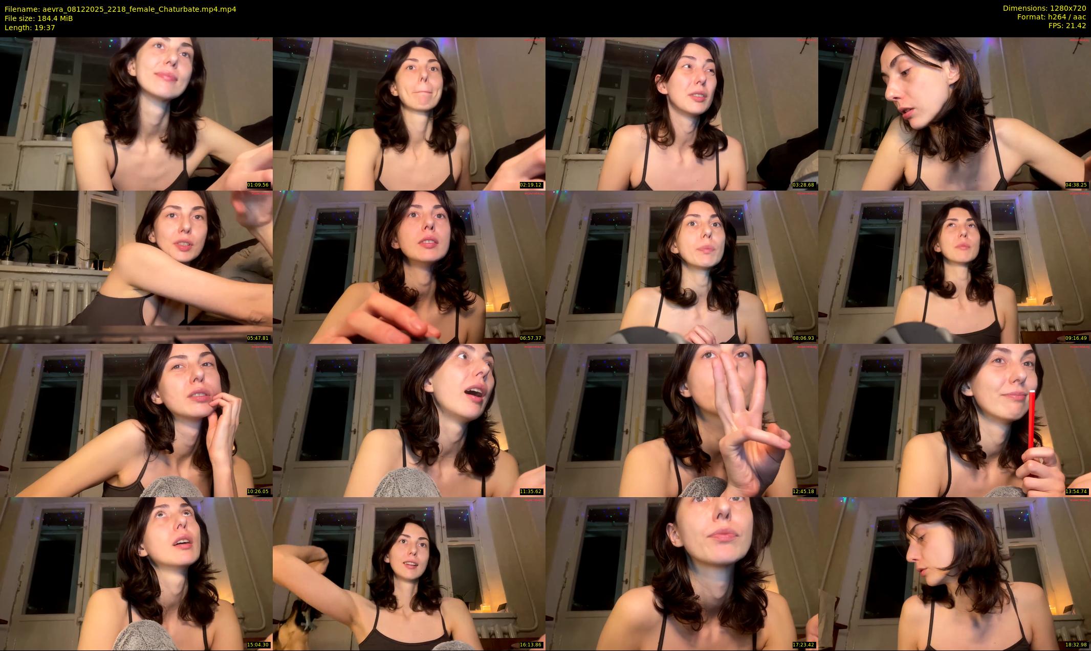 aevra — 20 minute Chaturbate female cam show recording, 720p, Dec 8, 2025