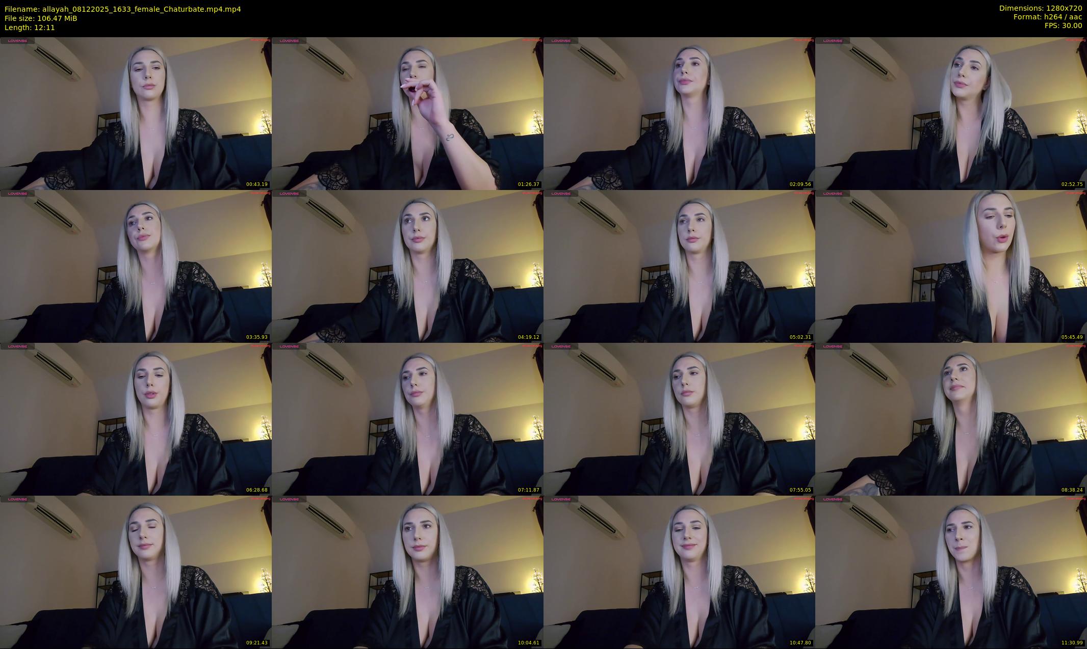 allayah — 13 minute Chaturbate female cam show recording, 720p, Dec 8, 2025