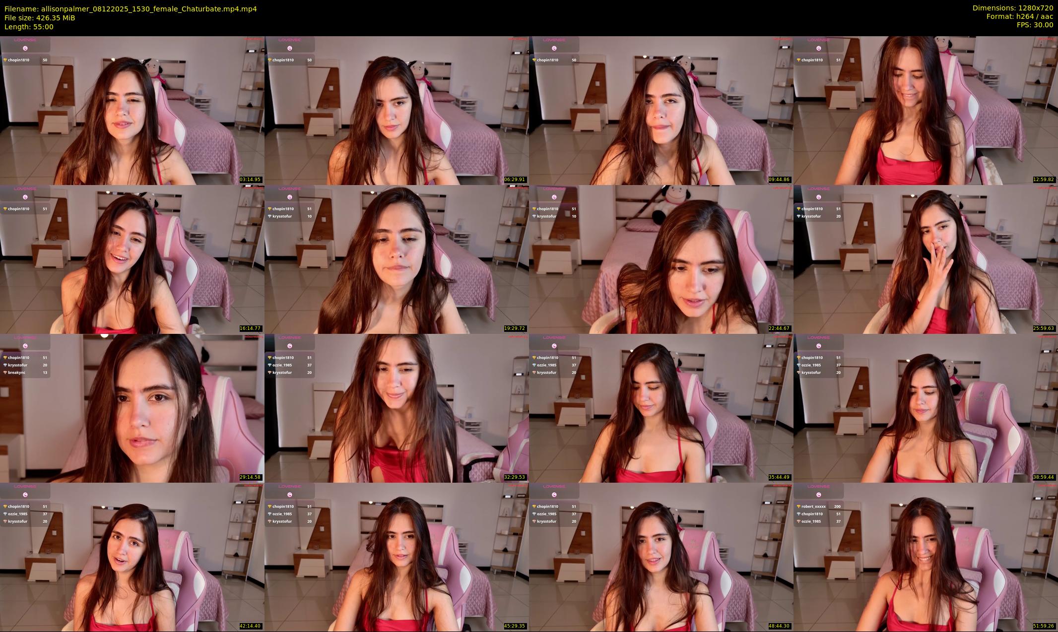 allisonpalmer — 55 minute Chaturbate female cam show recording, 720p, Dec 8, 2025