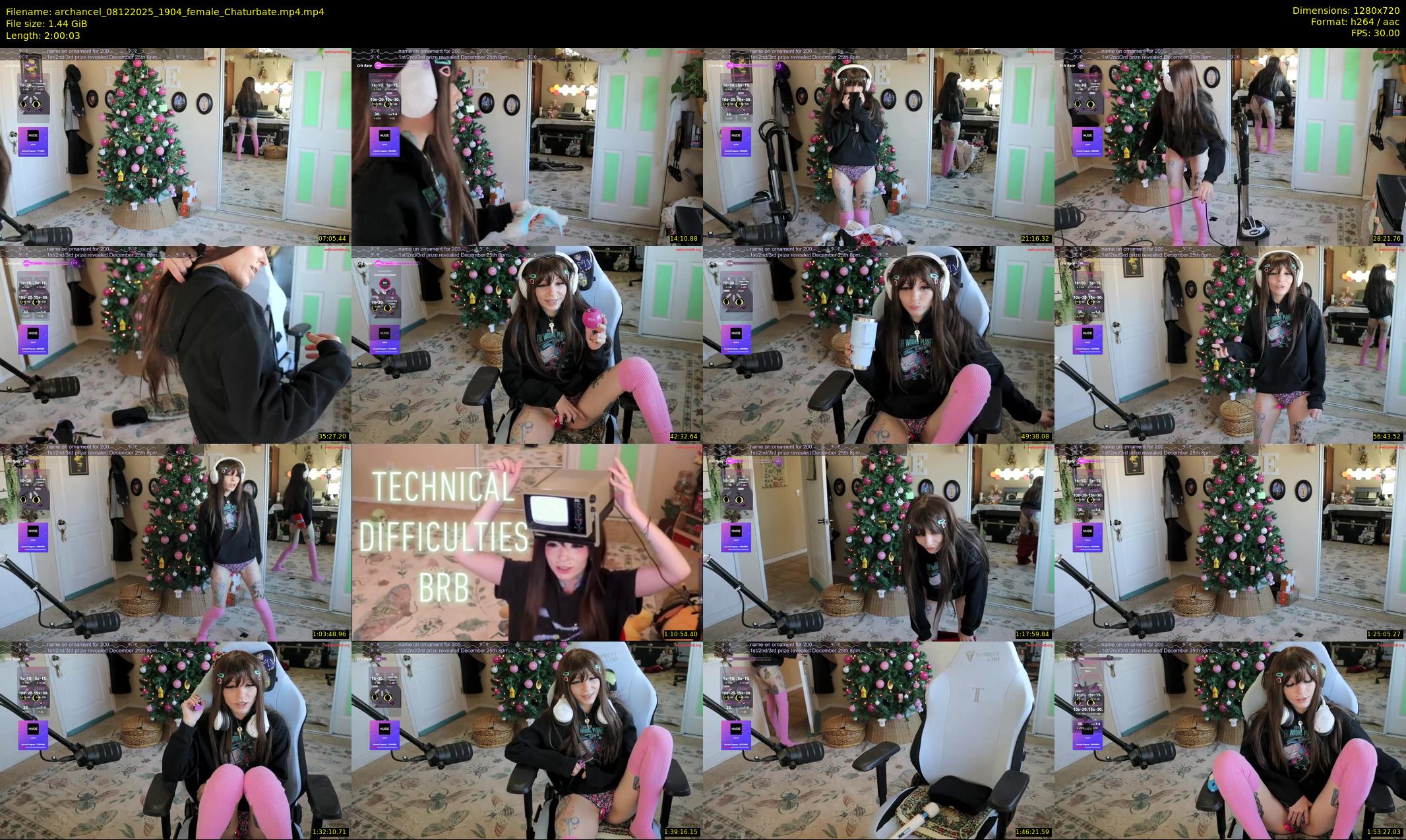 archancel — 121 minute Chaturbate female cam show recording, 720p, Dec 8, 2025