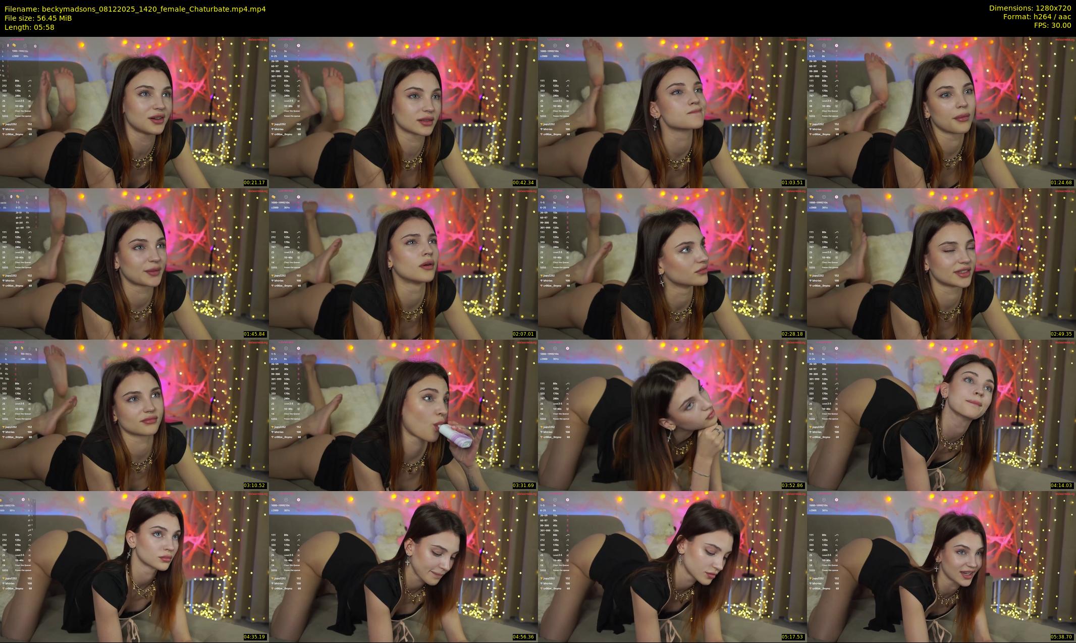 beckymadsons — 6 minute Chaturbate female cam show recording, 720p, Dec 8, 2025